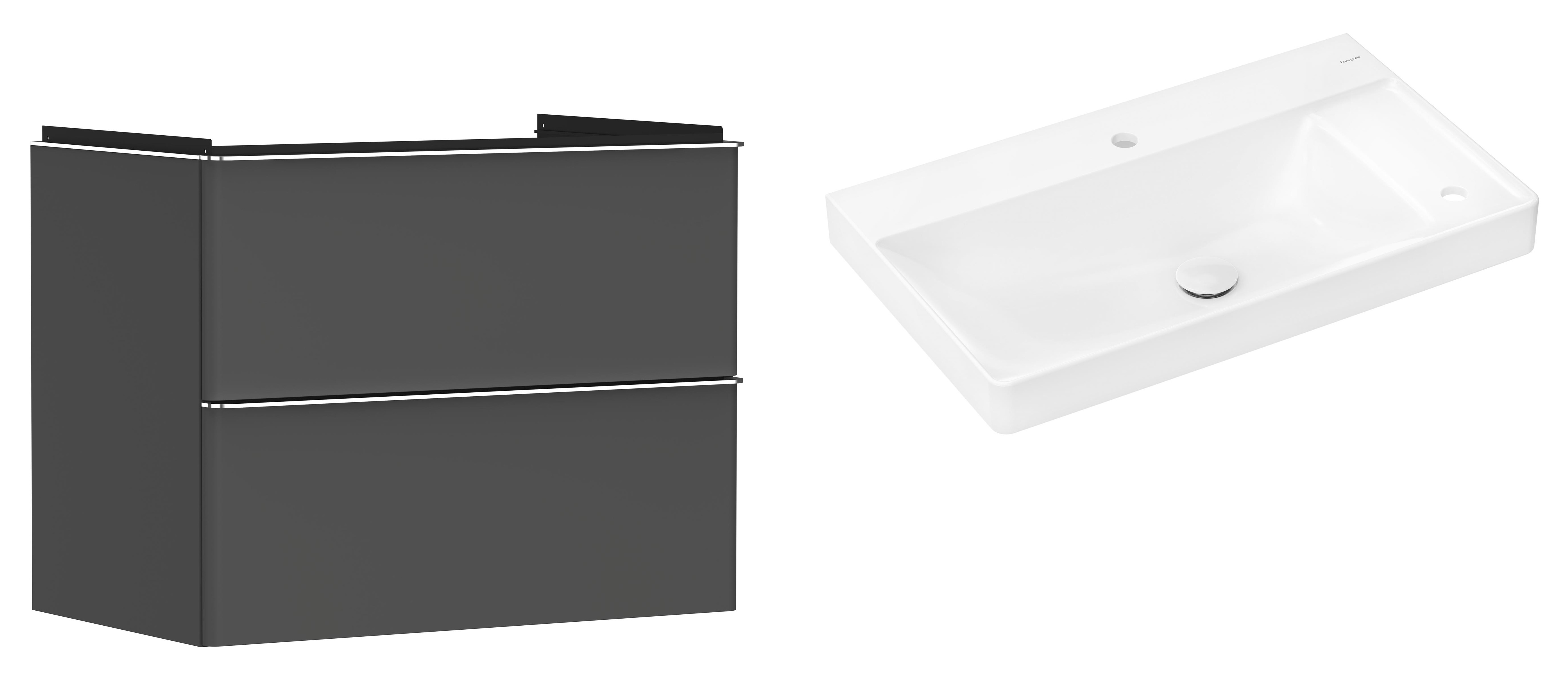 Set dulap Hansgrohe Xelu Q 54028000, lavoar Hansgrohe Xelu Q 61025450