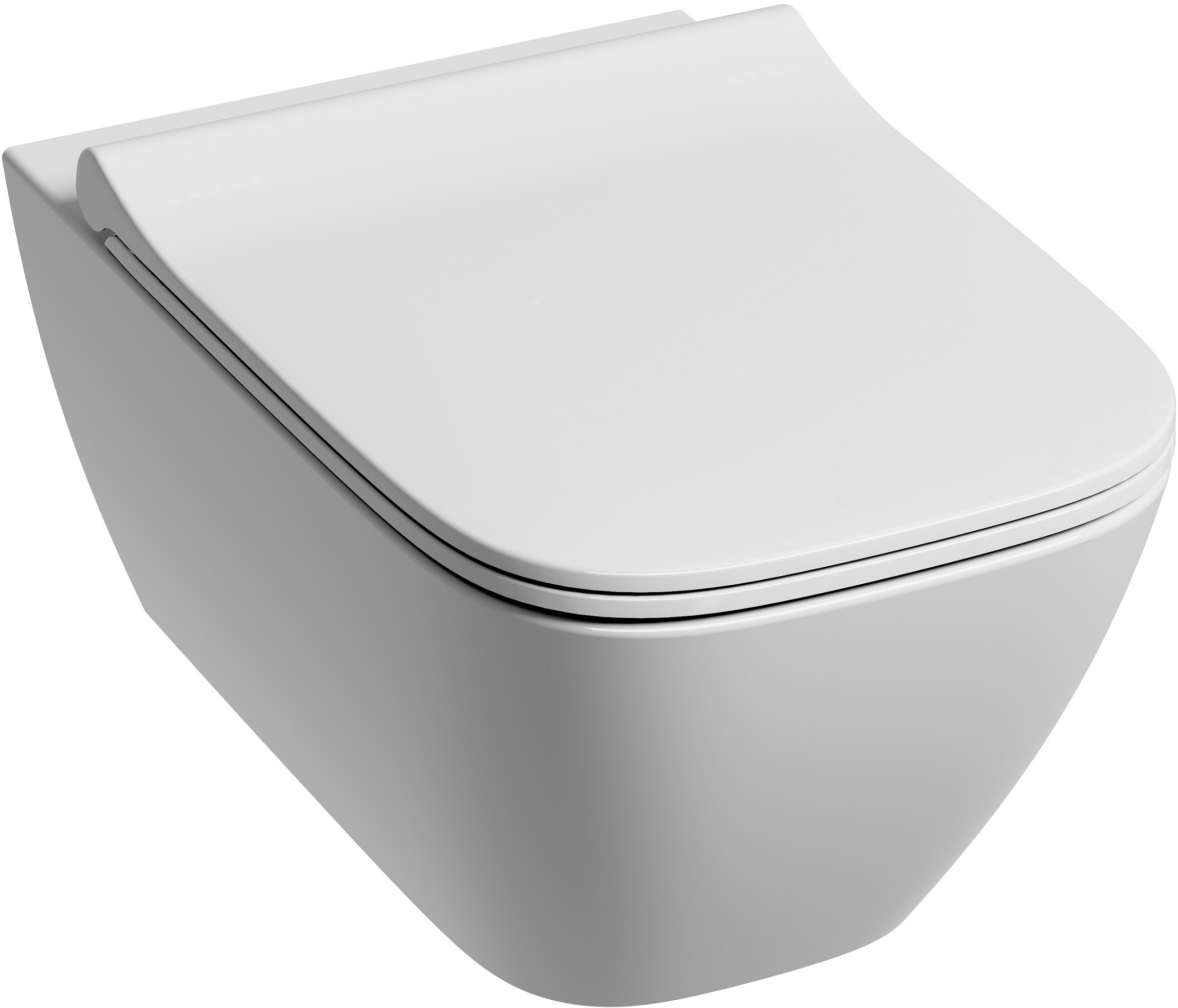 Set vas WC Geberit Smyle 500.208.01.1, capac WC Geberit Smyle Square 500.240.01.1