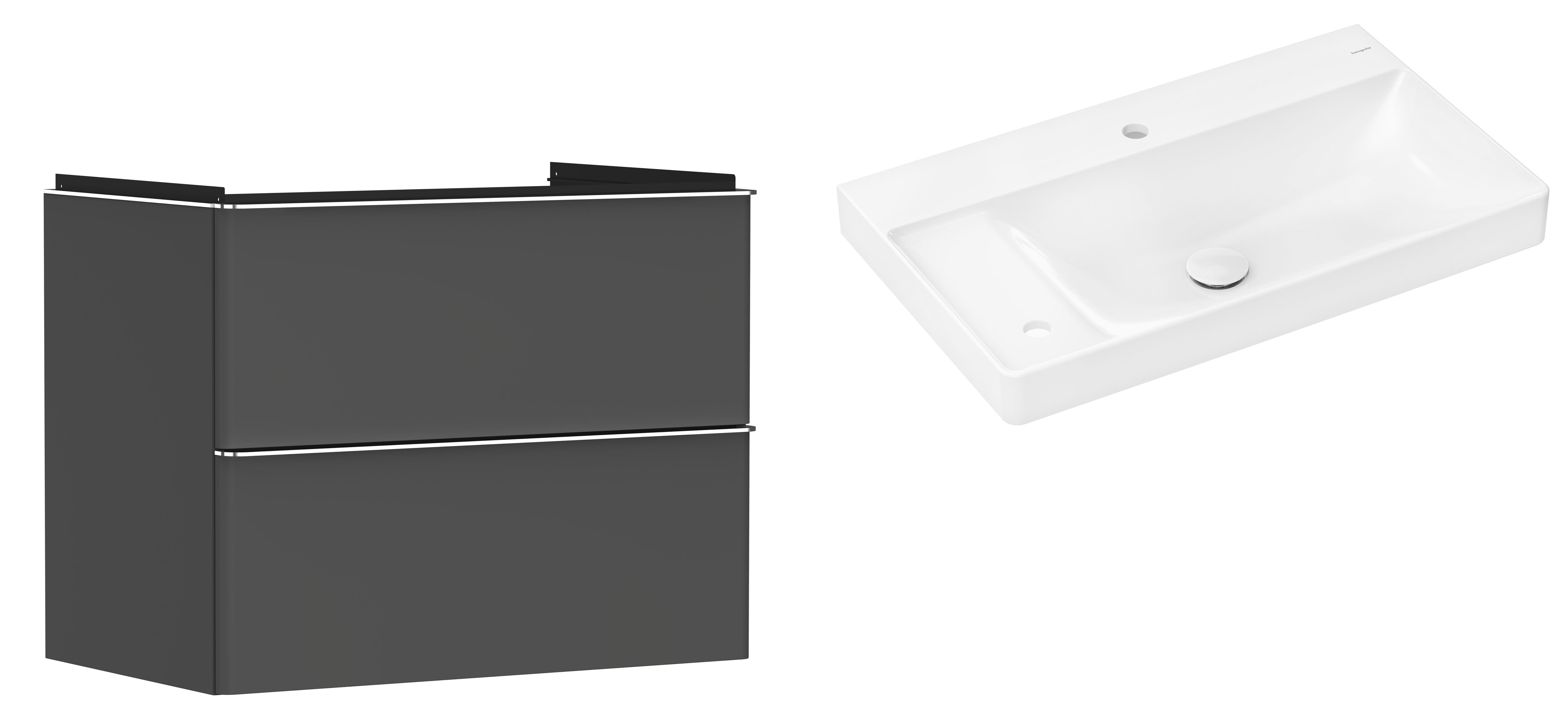 Set dulap Hansgrohe Xelu Q 54028000, lavoar Hansgrohe Xelu Q 61031450