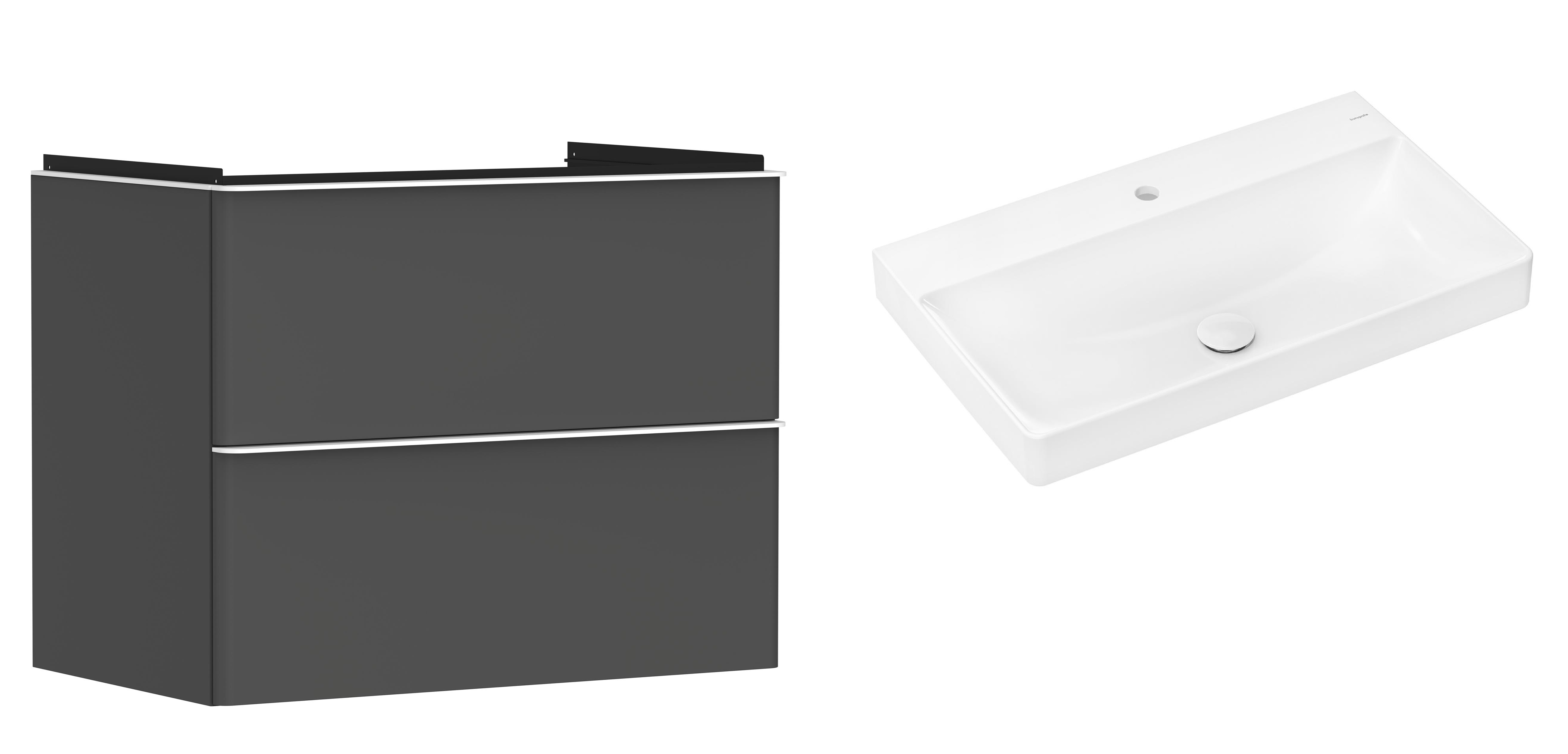 Set dulap Hansgrohe Xelu Q 54028700, lavoar Hansgrohe Xelu Q 61020450