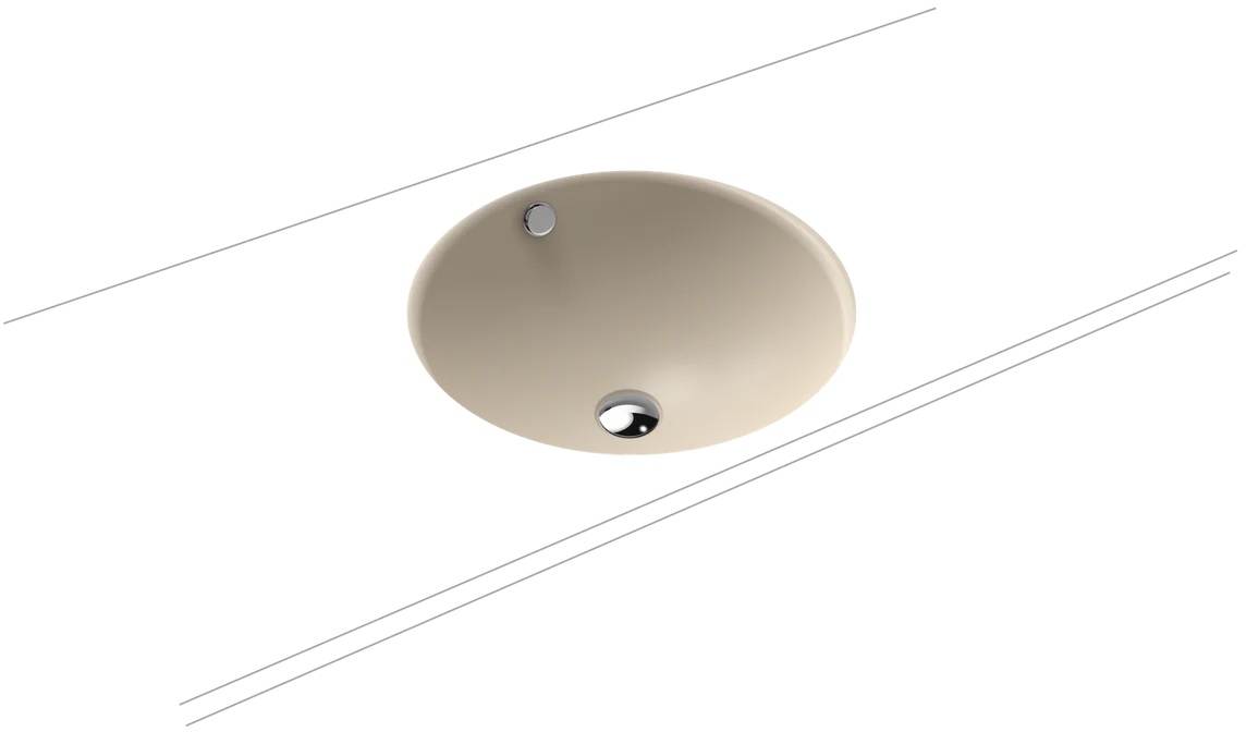 Kaldewei Classic lavoar 42x42 cm rotund sub blat maro/bej 910006003661