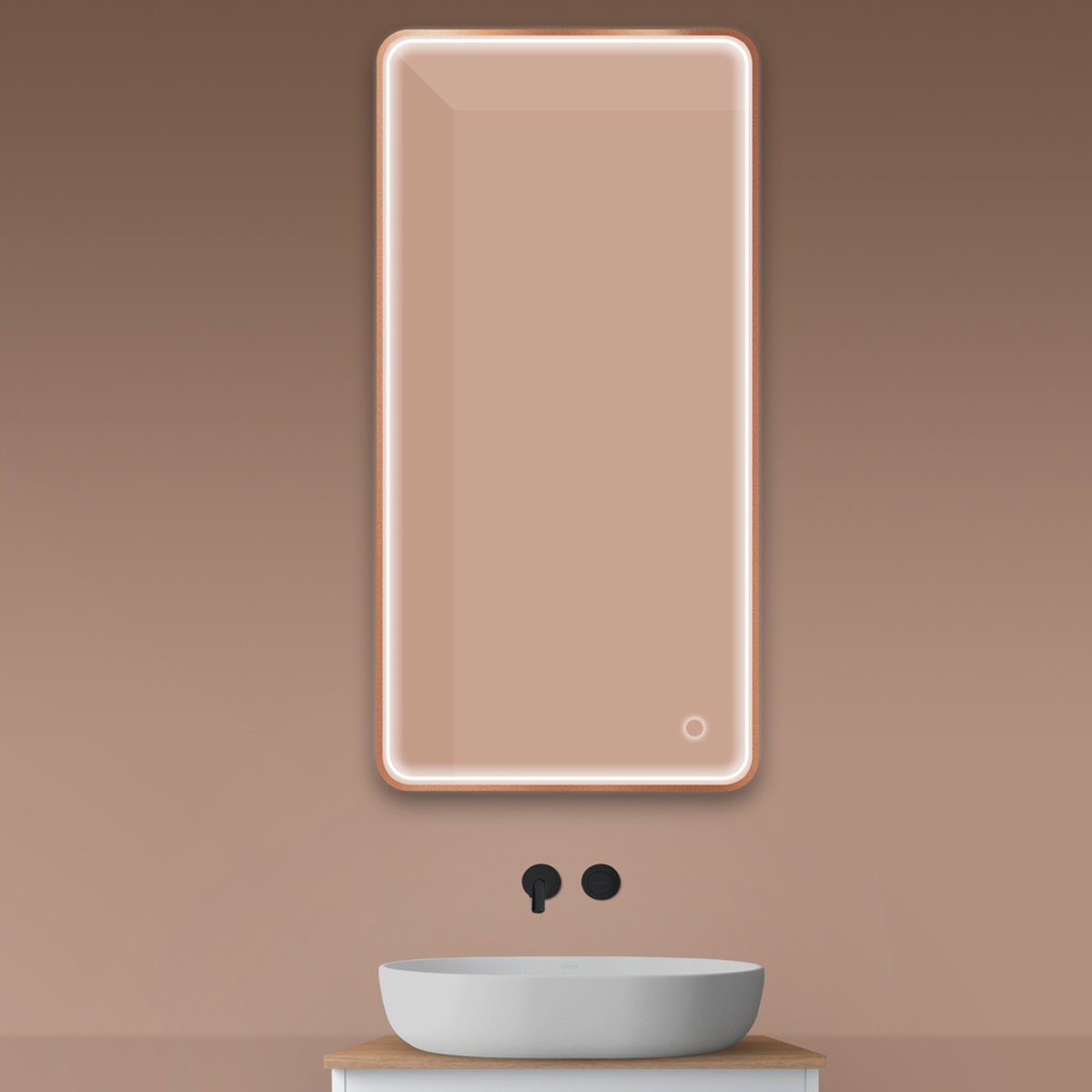 Oltens Nordlis oglindă 60x120 cm dreptunghiular cu iluminare cu covoraș de încălzire 64118610