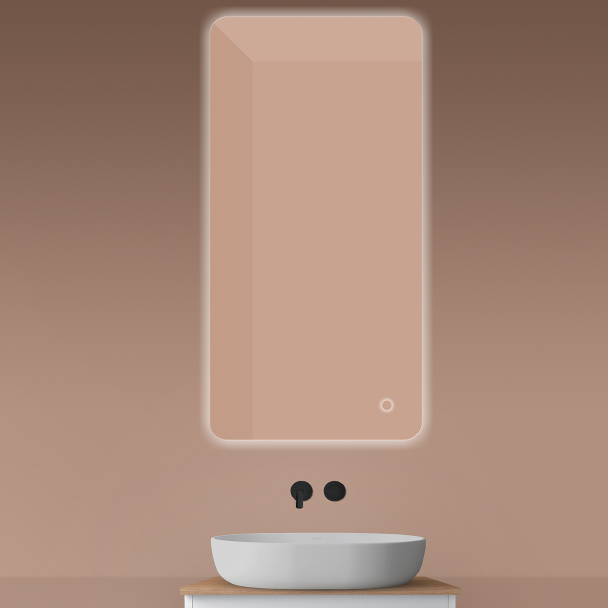 Oltens Nordlis oglindă 60x120 cm dreptunghiular cu iluminare cu covoraș de încălzire 64121000