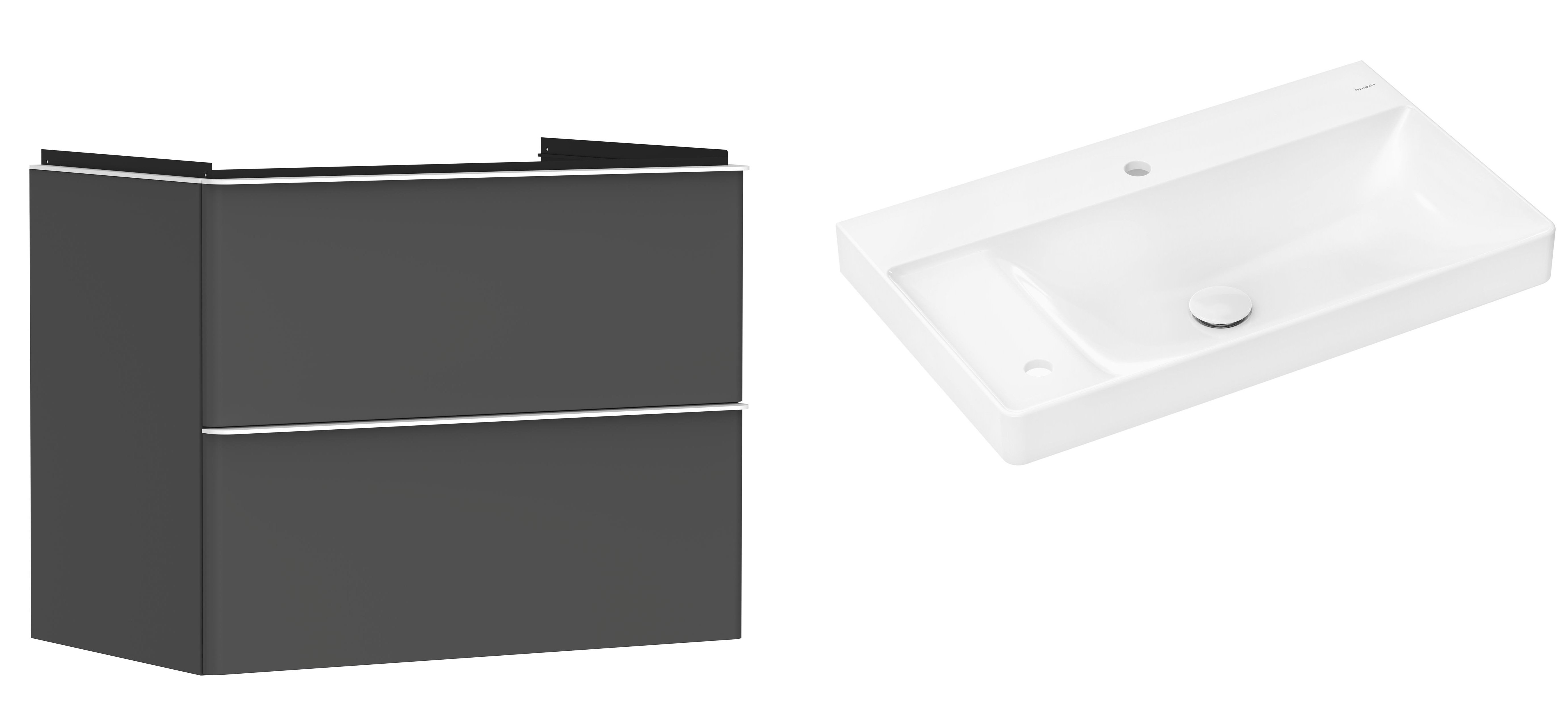 Set dulap Hansgrohe Xelu Q 54028700, lavoar Hansgrohe Xelu Q 61031450