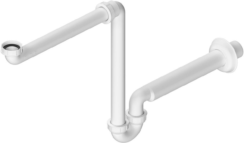 Bruckner sifon pentru lavoar tubular alb 151.127.0