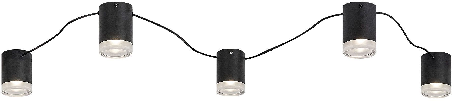 Rabalux Looplab lampă de tavan 5x28 W negru 71295