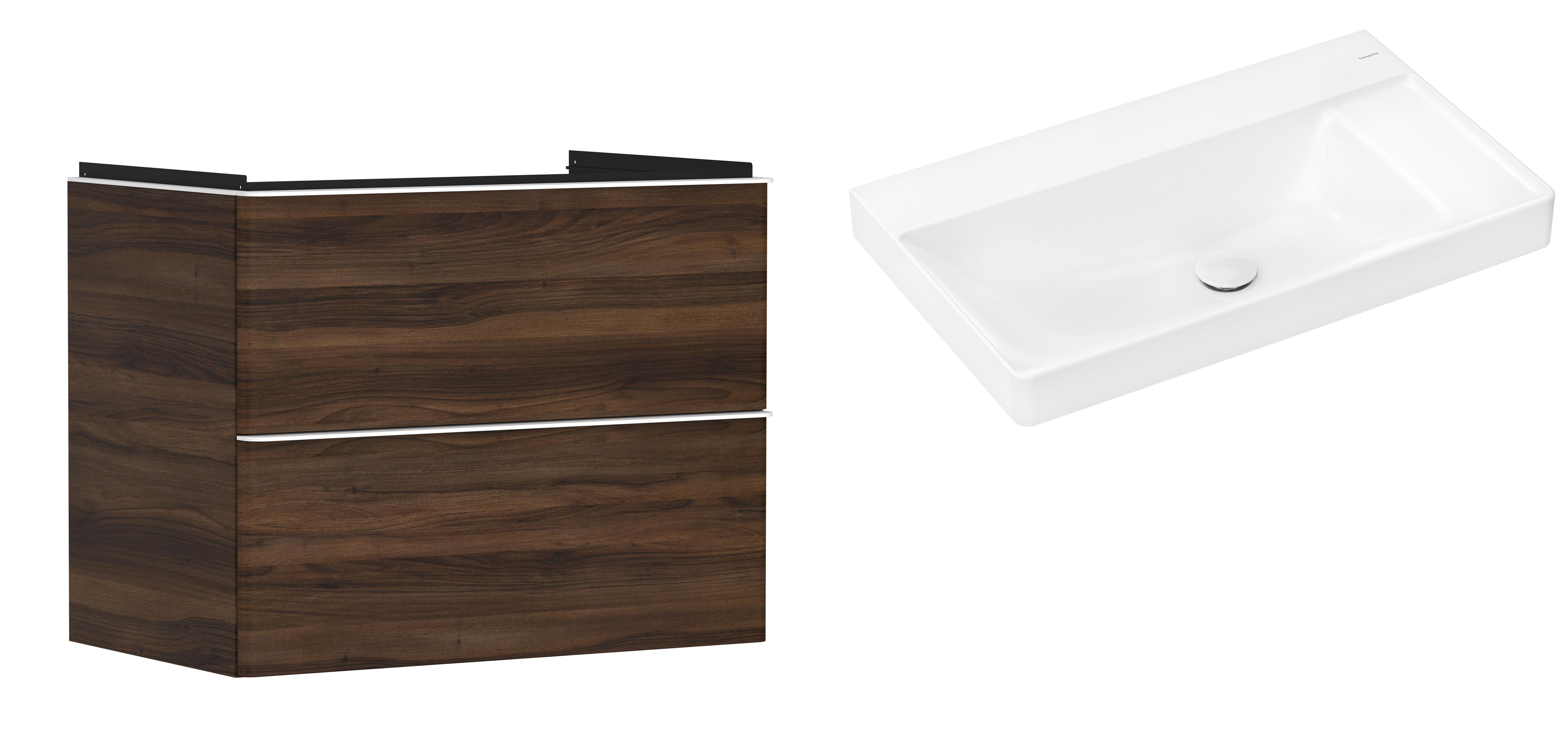 Set dulap Hansgrohe Xelu Q 54030700, lavoar Hansgrohe Xelu Q 61026450