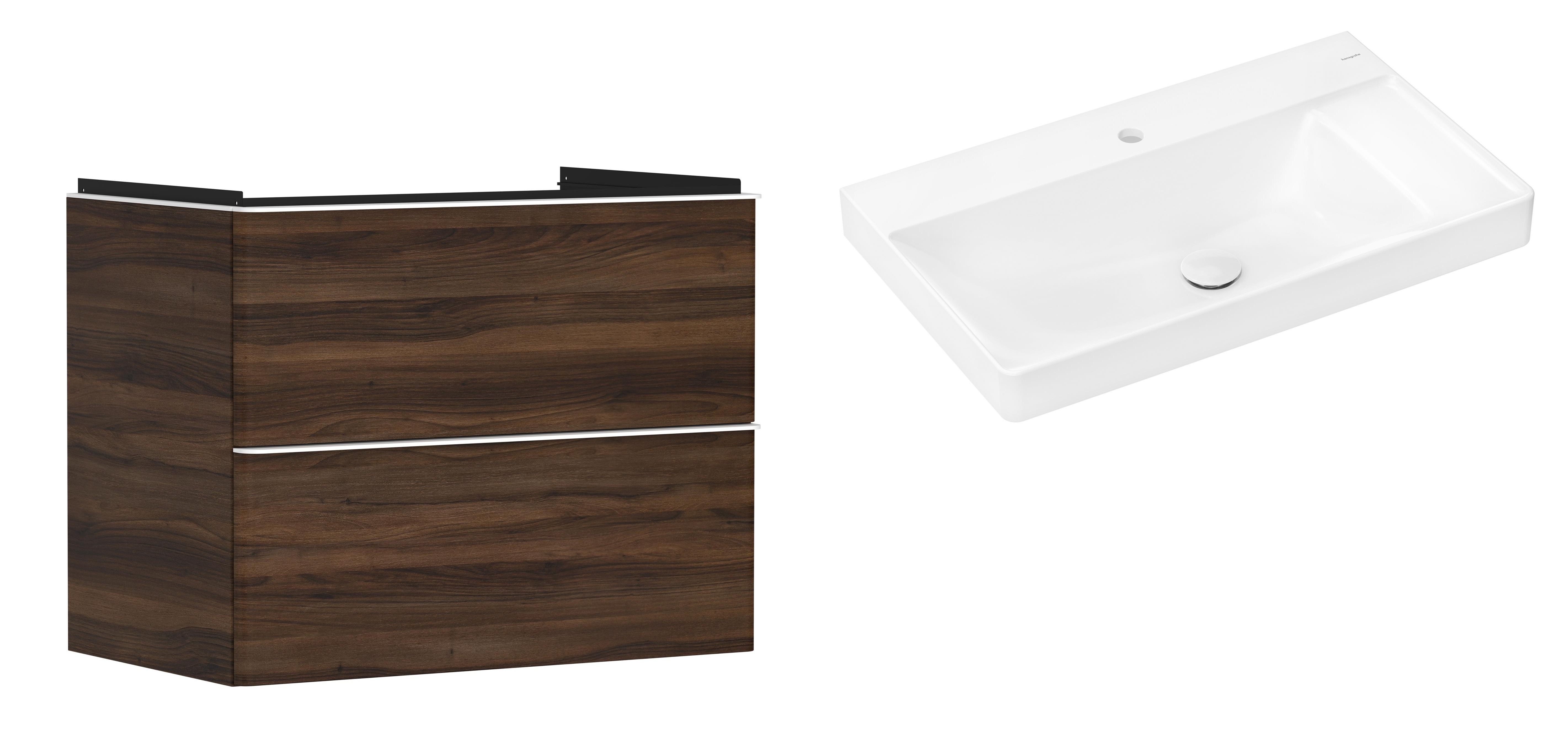 Set dulap Hansgrohe Xelu Q 54030700, lavoar Hansgrohe Xelu Q 61024450