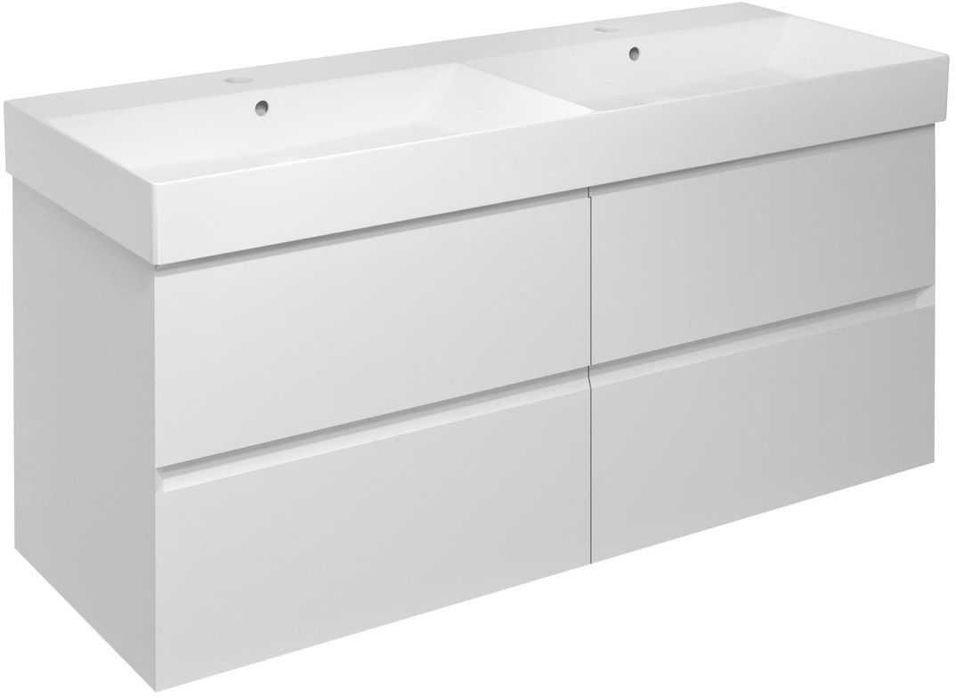 Sapho Filena dulap 118x43x51.5 cm sub chiuveta pe perete alb FID1212W