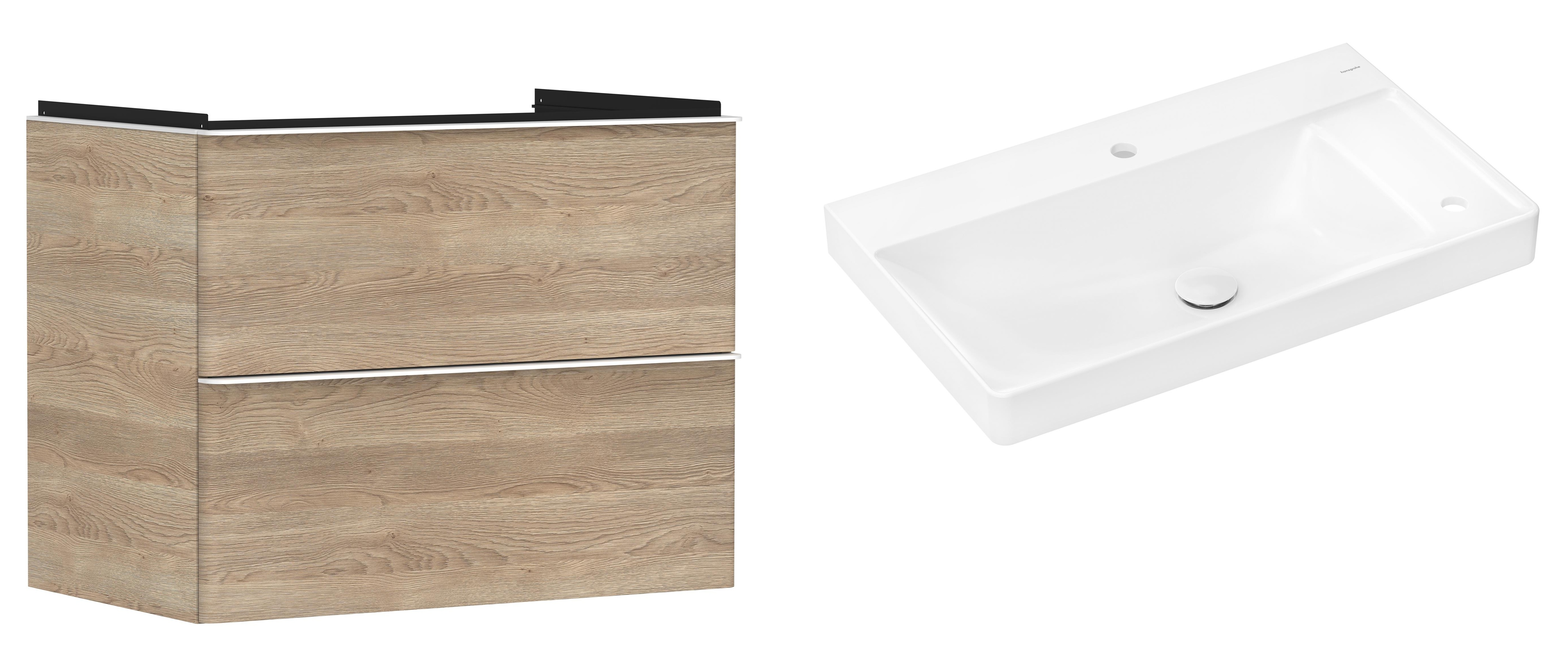 Set dulap Hansgrohe Xelu Q 54029700, lavoar Hansgrohe Xelu Q 61025450