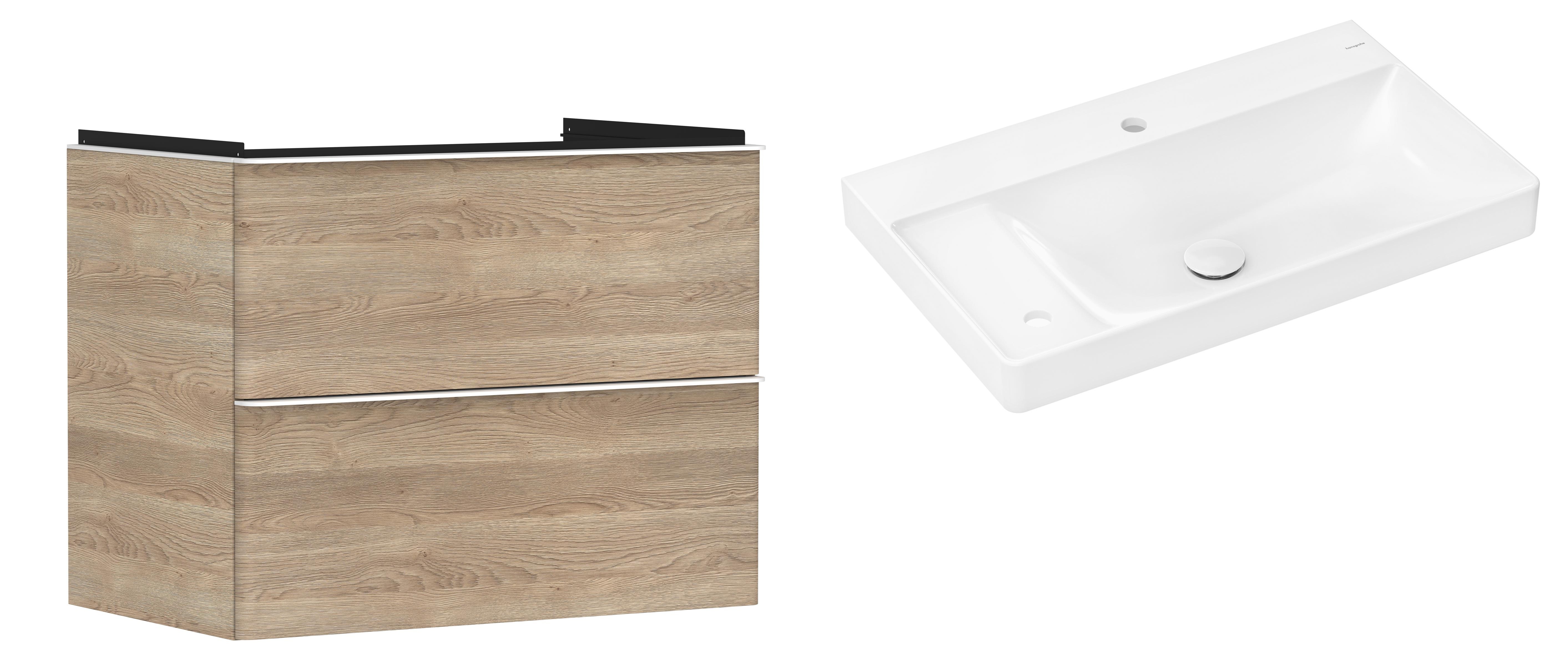 Set dulap Hansgrohe Xelu Q 54029700, lavoar Hansgrohe Xelu Q 61031450