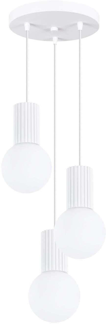Sollux Lighting Halo lampă suspendată 3x8 W alb SL.1710