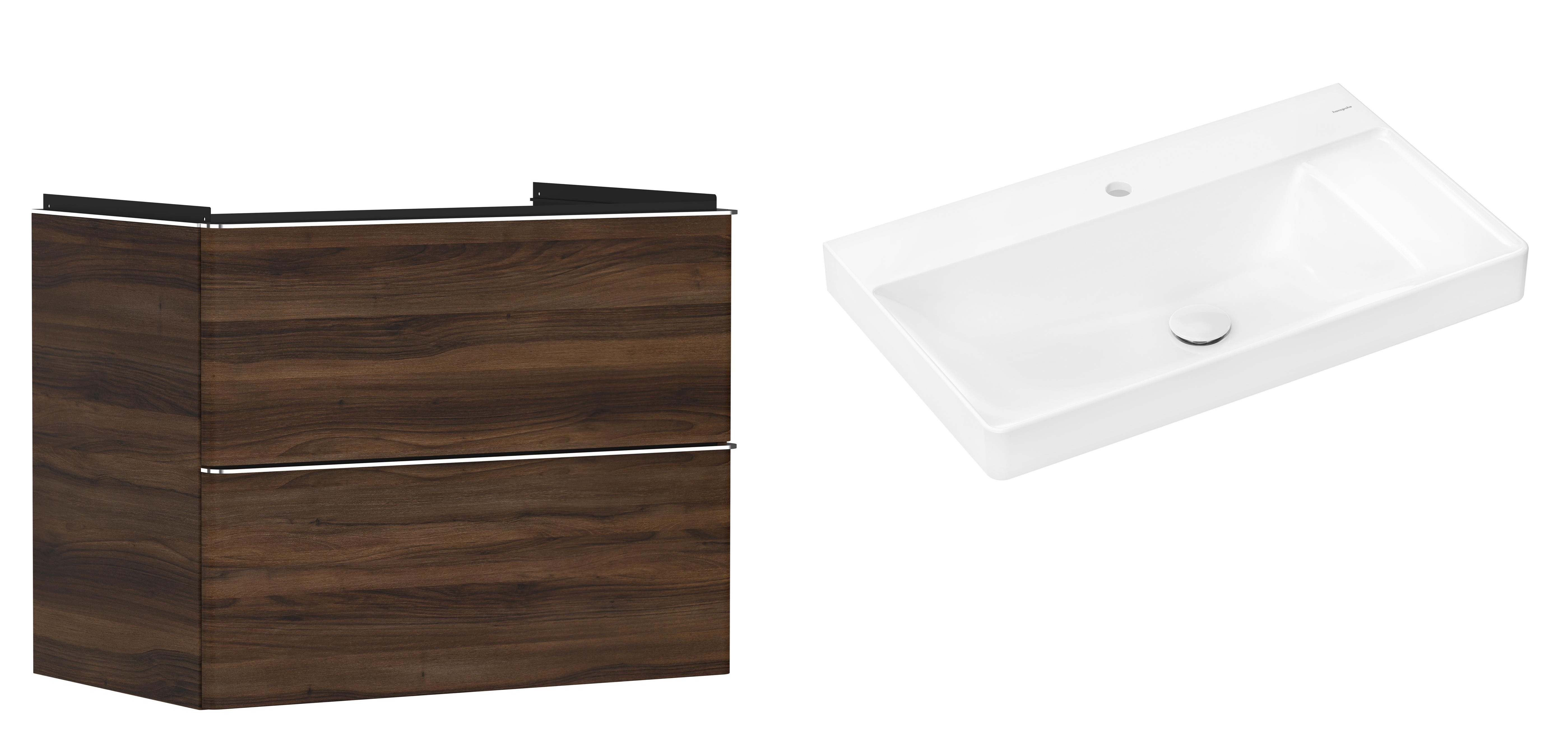 Set dulap Hansgrohe Xelu Q 54030000, lavoar Hansgrohe Xelu Q 61024450