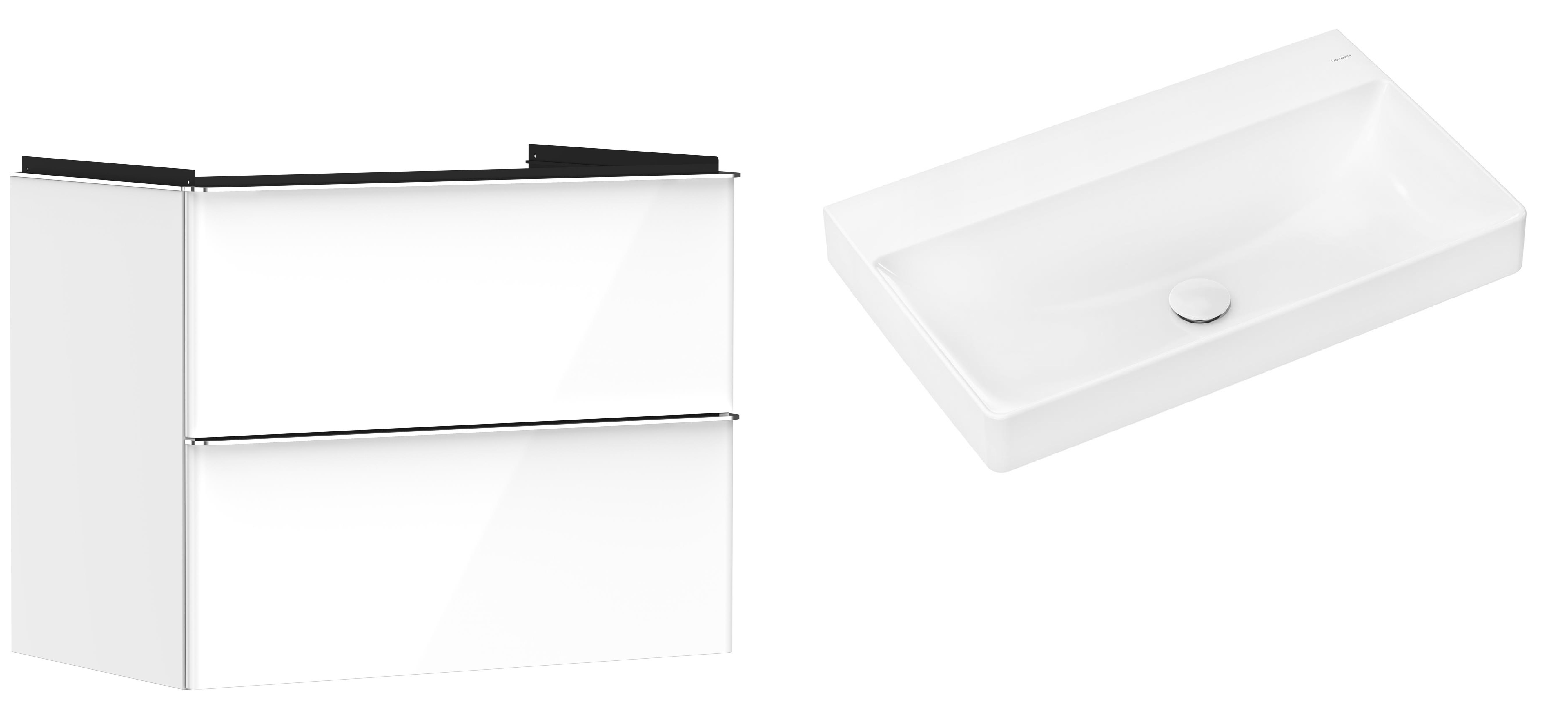 Set dulap Hansgrohe Xelu Q 54027000, lavoar Hansgrohe Xelu Q 61021450