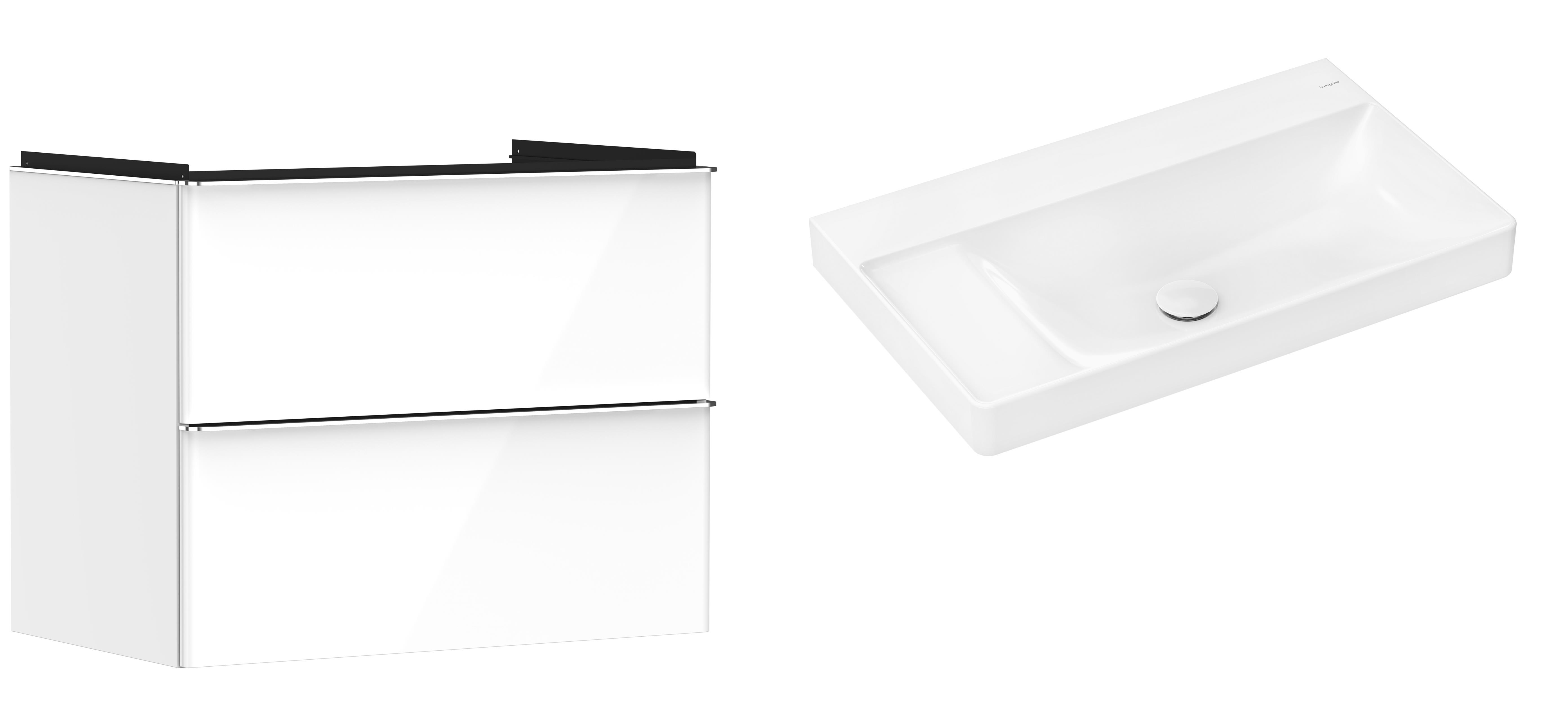 Set dulap Hansgrohe Xelu Q 54027000, lavoar Hansgrohe Xelu Q 61032450