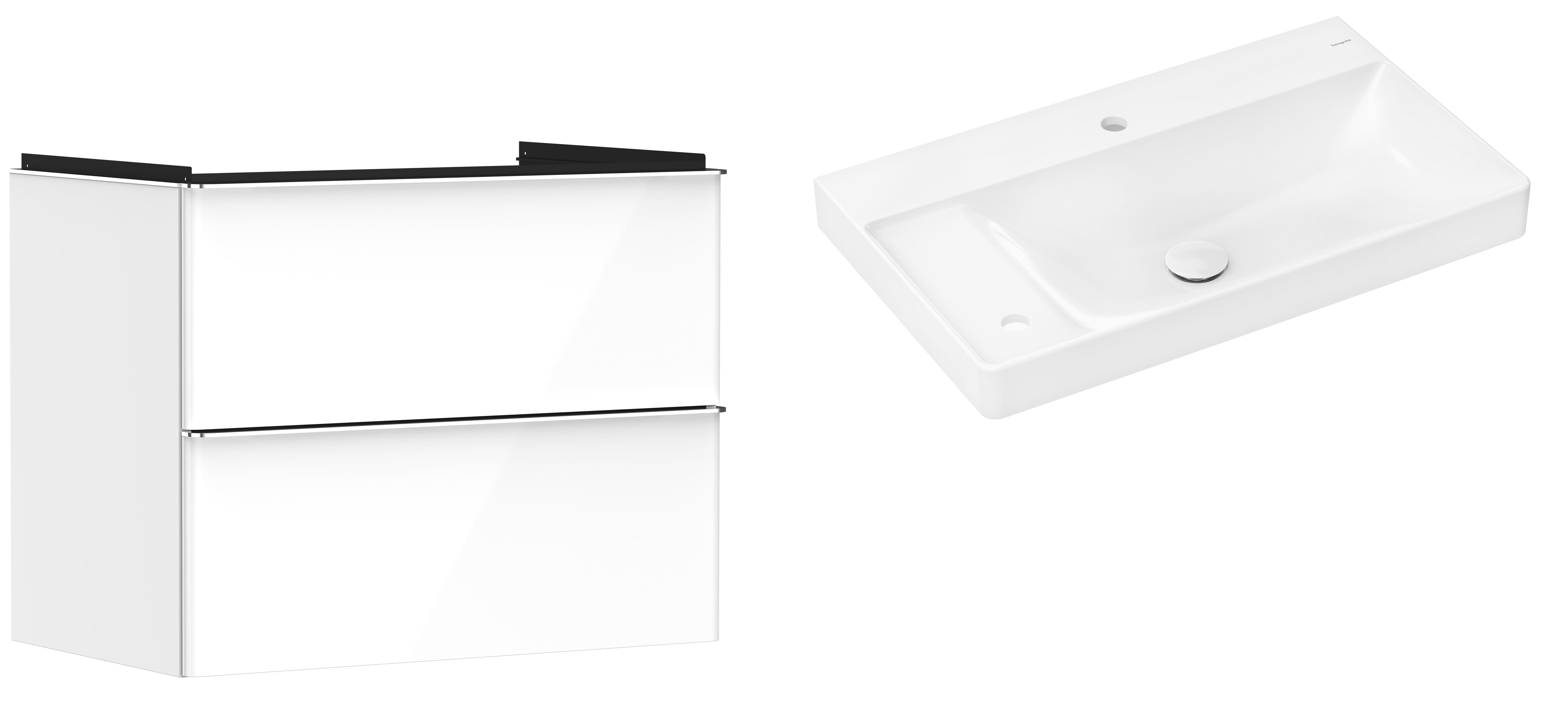 Set dulap Hansgrohe Xelu Q 54027000, lavoar Hansgrohe Xelu Q 61031450