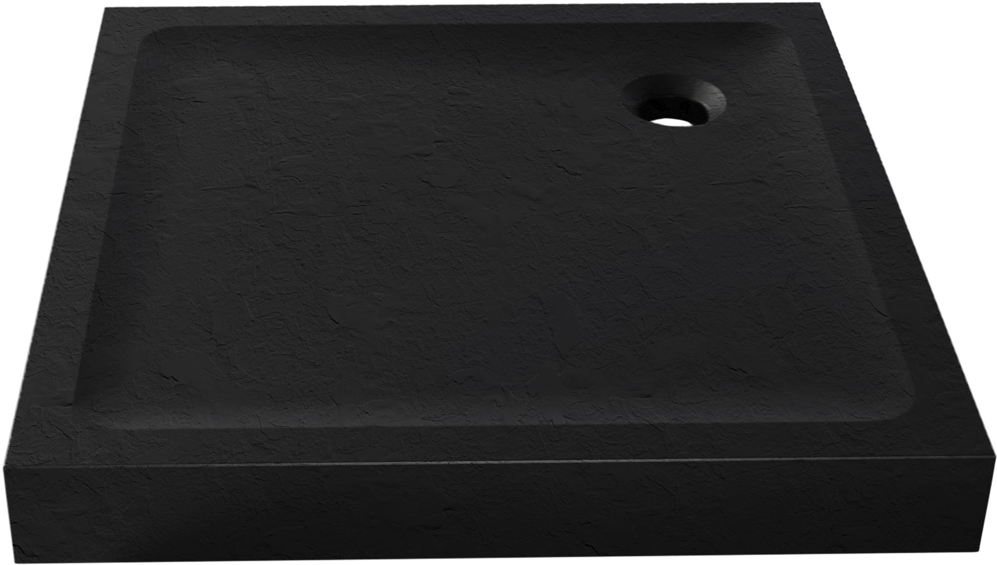 New Trendy Mild Stone cădiță de duș pătrată 80x80 cm negru B-0562