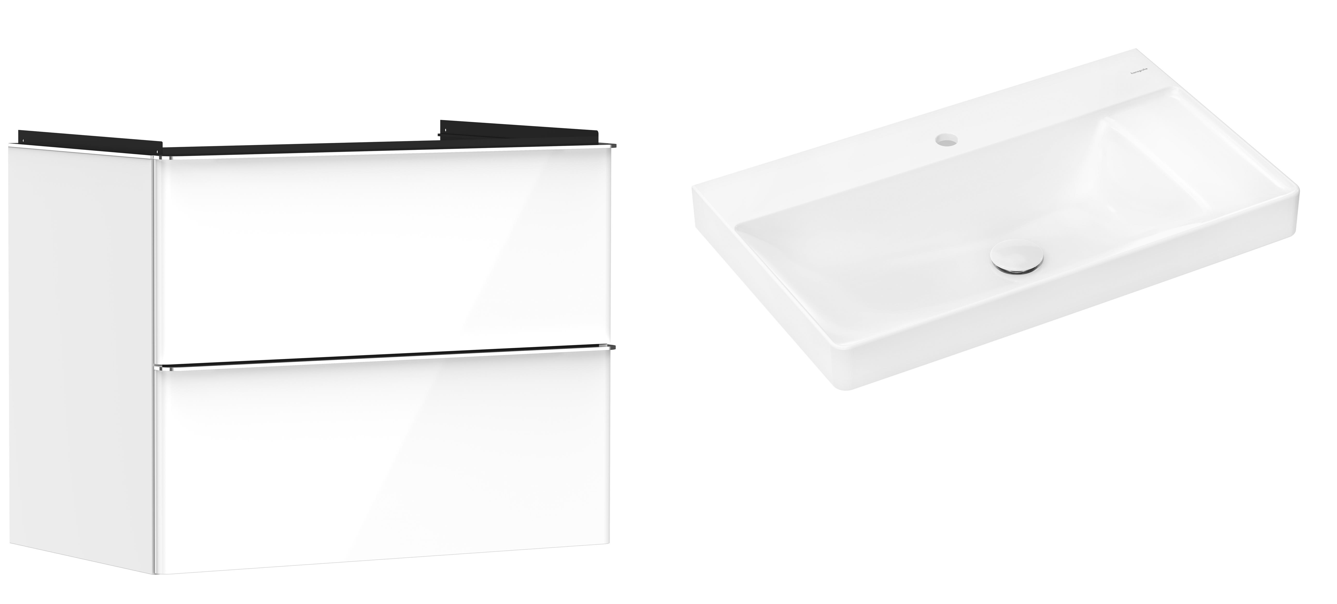 Set dulap Hansgrohe Xelu Q 54027000, lavoar Hansgrohe Xelu Q 61024450