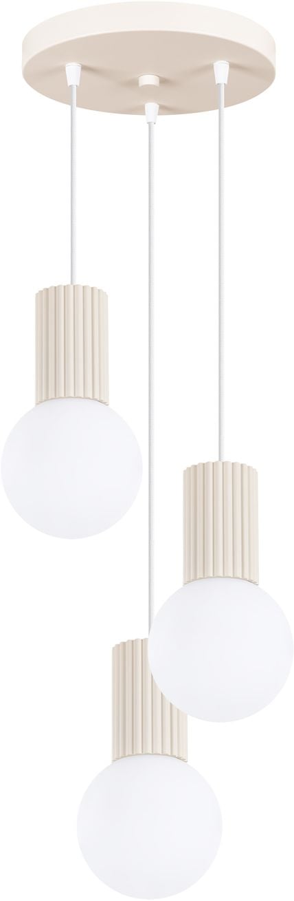 Sollux Lighting Halo lampă suspendată 3x8 W alb-bej SL.1720