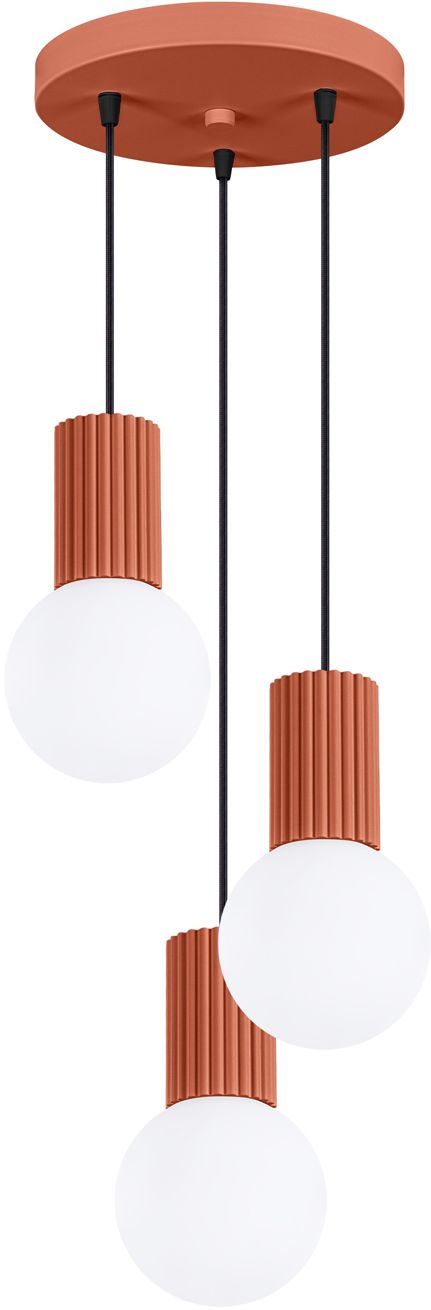 Sollux Lighting Halo lampă suspendată 3x8 W alb-roșu SL.1730