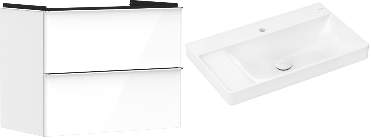 Set dulap Hansgrohe Xelu Q 54027000, lavoar Hansgrohe Xelu Q 61030450