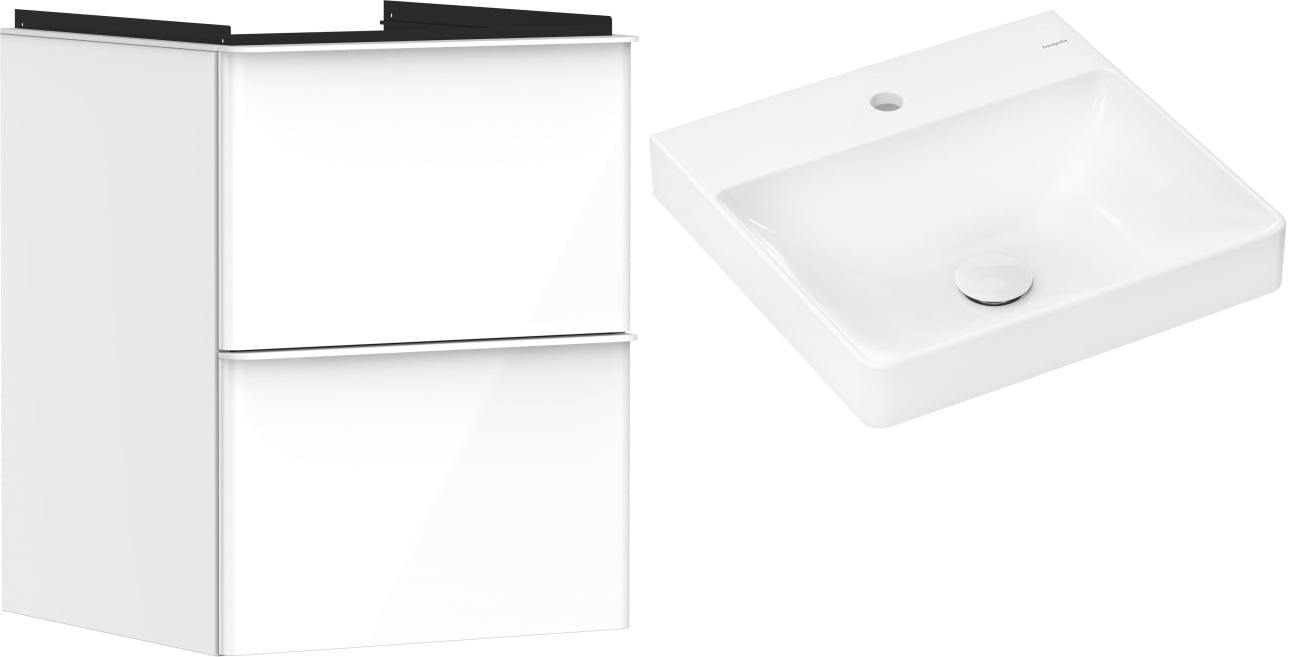 Set dulap Hansgrohe Xelu Q 54019700, lavoar Hansgrohe Xelu Q 61012450