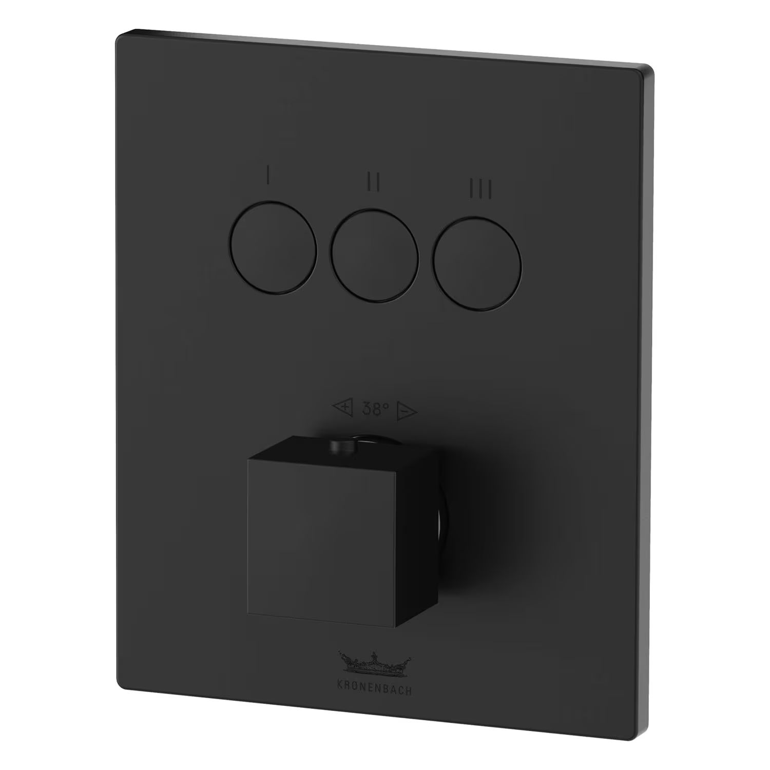 Kronenbach Smart Push baterie cadă-duș ascuns cu termostat negru 19046003SM