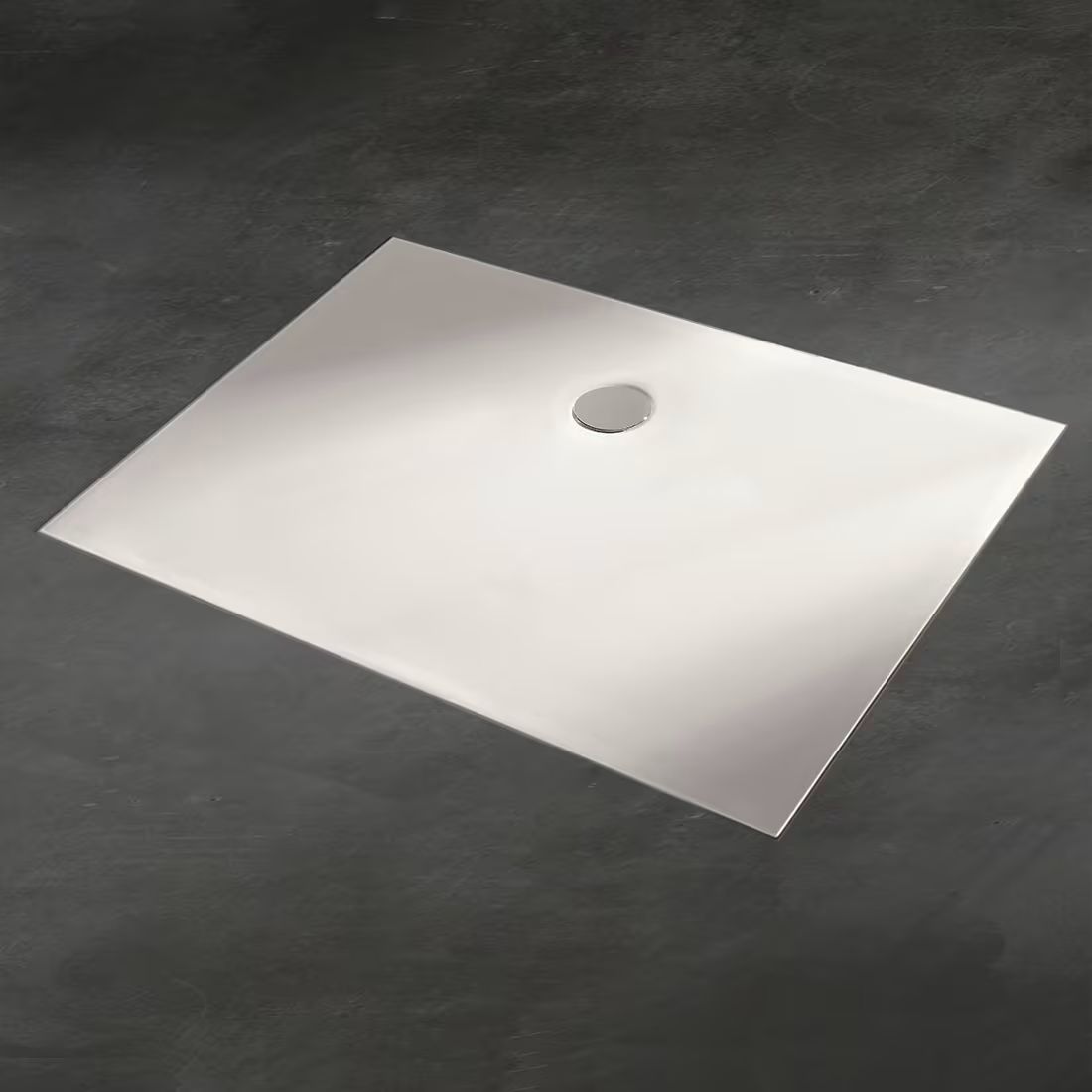 Kronenbach Cube cădiță de duș dreptunghiulară 140x90 cm alb KBMD1490AS