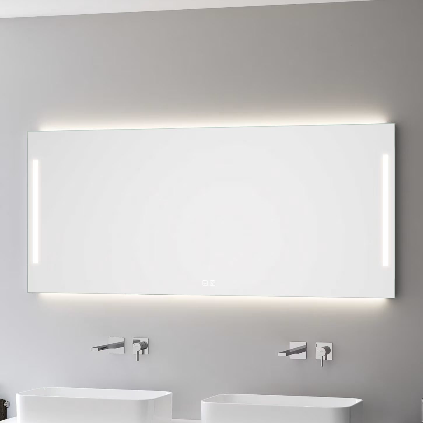 Kronenbach Sun oglindă 160x60 cm dreptunghiular cu iluminare argint US166082KBSNLEDN