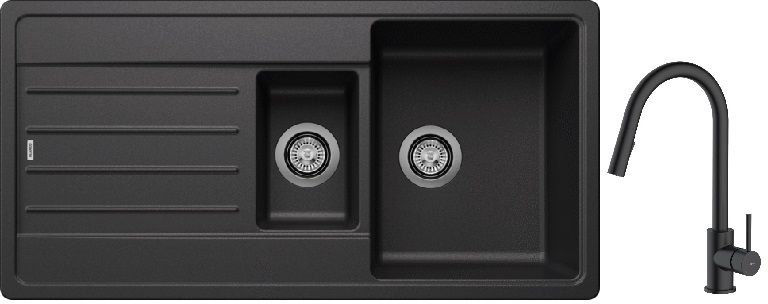 Set chiuvetă din granit Blanco Legra 6 S 522207, baterie bucătărie Oltens Litla 35204300