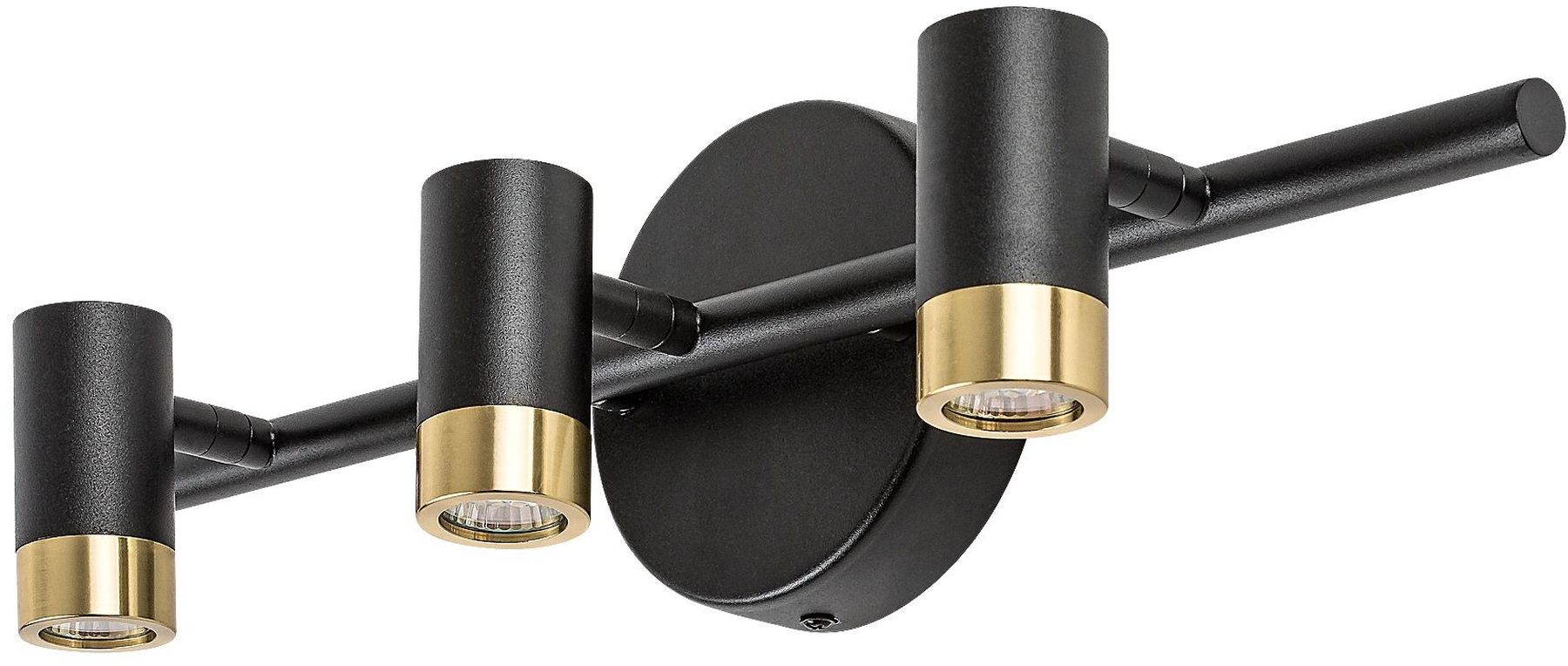 Rabalux Kadir lampă de perete 3x9 W negru-transparent-auriu 75042