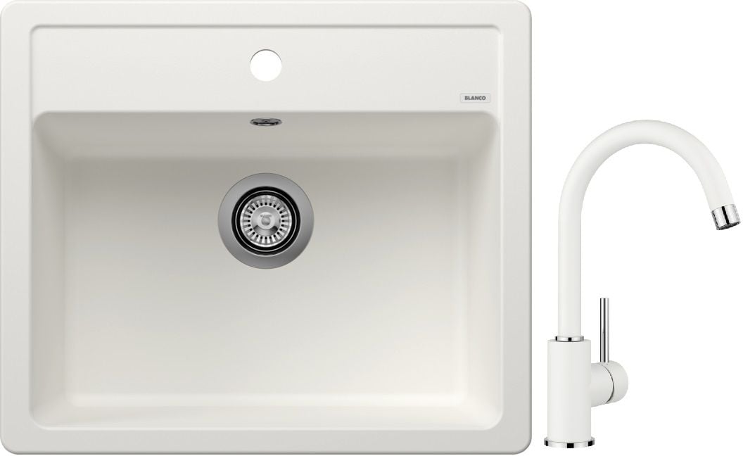 Set chiuvetă din granit Blanco Legra 6 523334, baterie bucătărie Blanco Mida 519418
