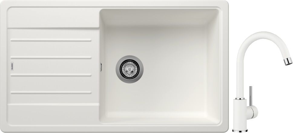 Set chiuvetă din granit Blanco Legra XL 6 S 523328, baterie bucătărie Blanco Mida 519418