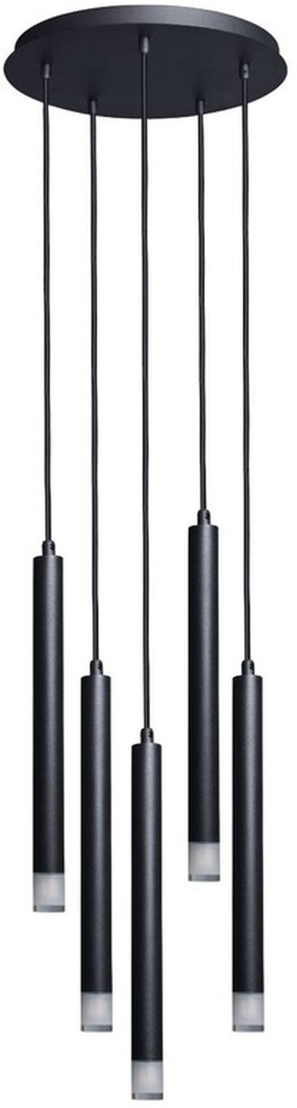 Rabalux Ramira lampă suspendată 5x5 W negru-transparent 72360