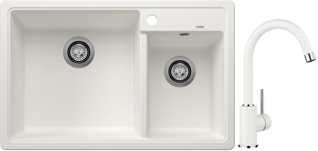 Set chiuvetă din granit Blanco Legra 8 526226, baterie bucătărie Blanco Mida 519418