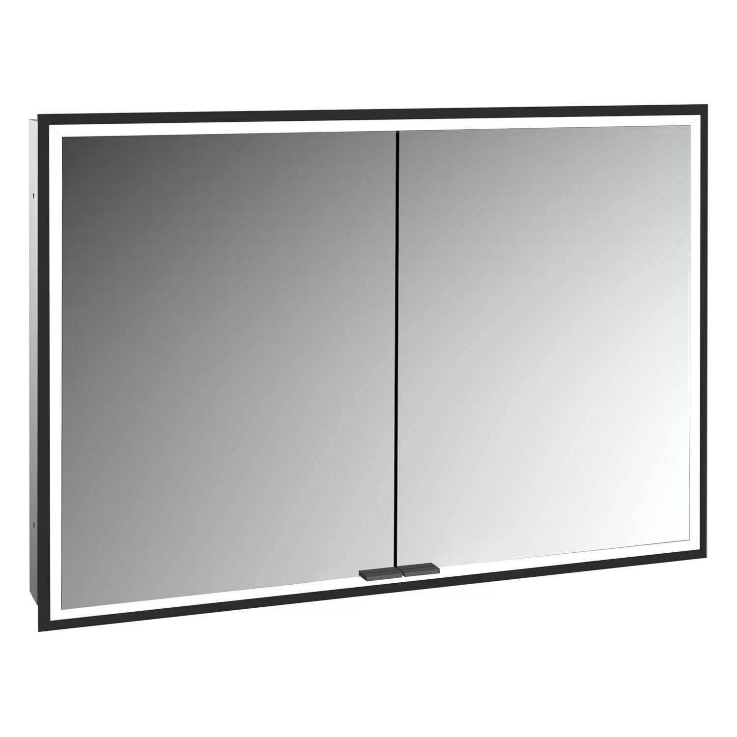 Kronenbach Cube 2.0 dulap 100x17x70 cm cu oglinda negru KB100226MB