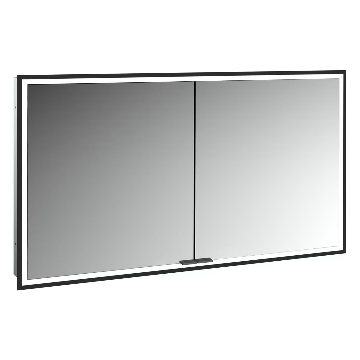 Kronenbach Cube 2.0 dulap 120x17x70 cm cu oglinda negru KB100227MB