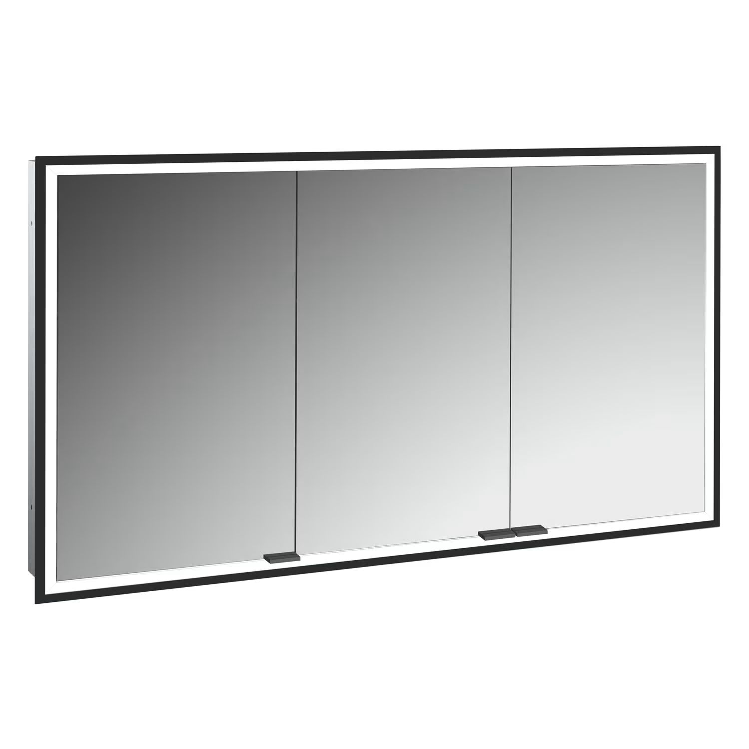 Kronenbach Cube 2.0 dulap 120x17x70 cm cu oglinda negru KB100228MB