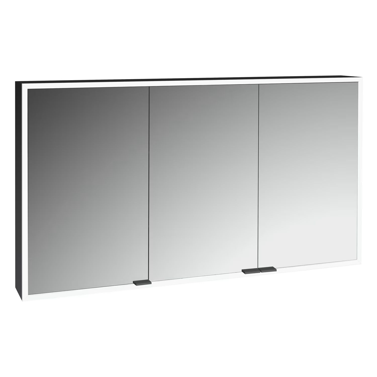 Kronenbach Cube 2.0 dulap 120x17x70 cm cu oglinda negru KB100220MB