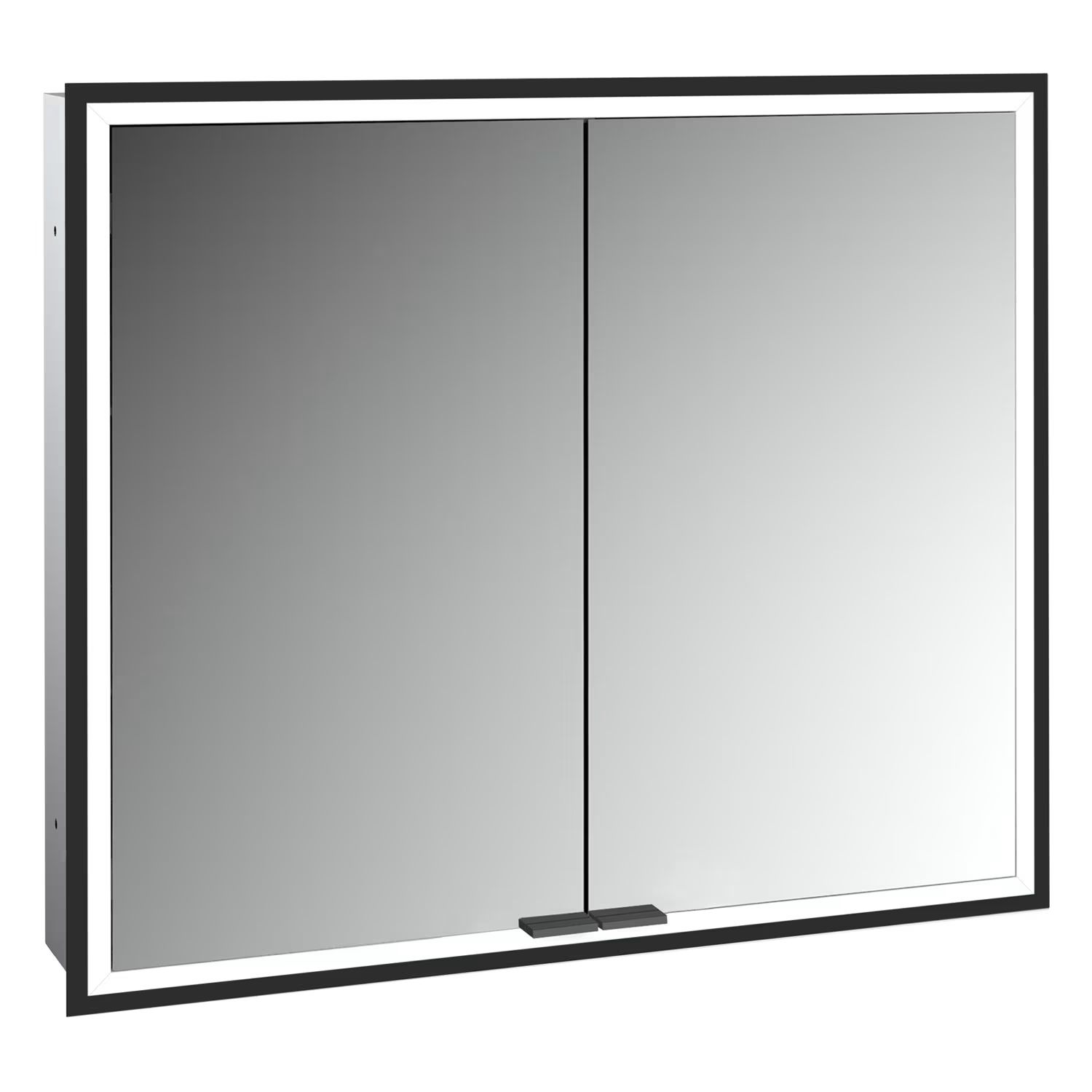 Kronenbach Cube 2.0 dulap 80x17x70 cm cu oglinda negru KB100225MB