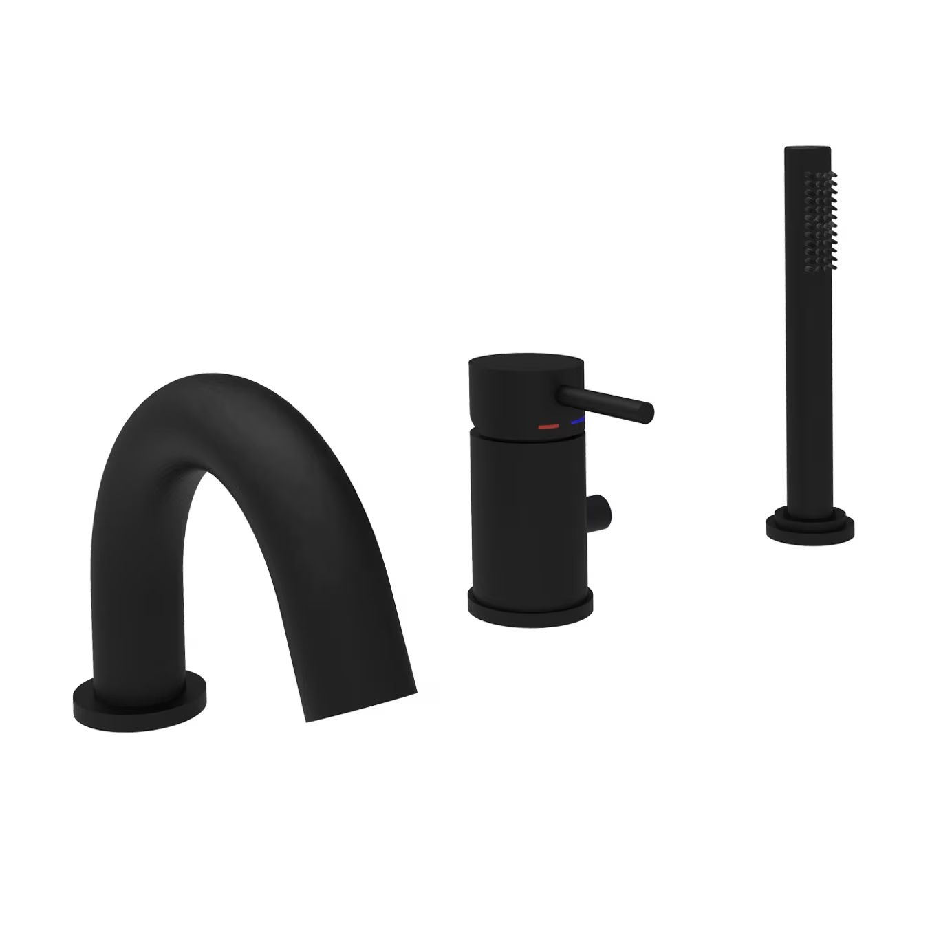 Kronenbach Lima 2.0 Black baterie cadă-duș cadă negru 100.4206SMKB