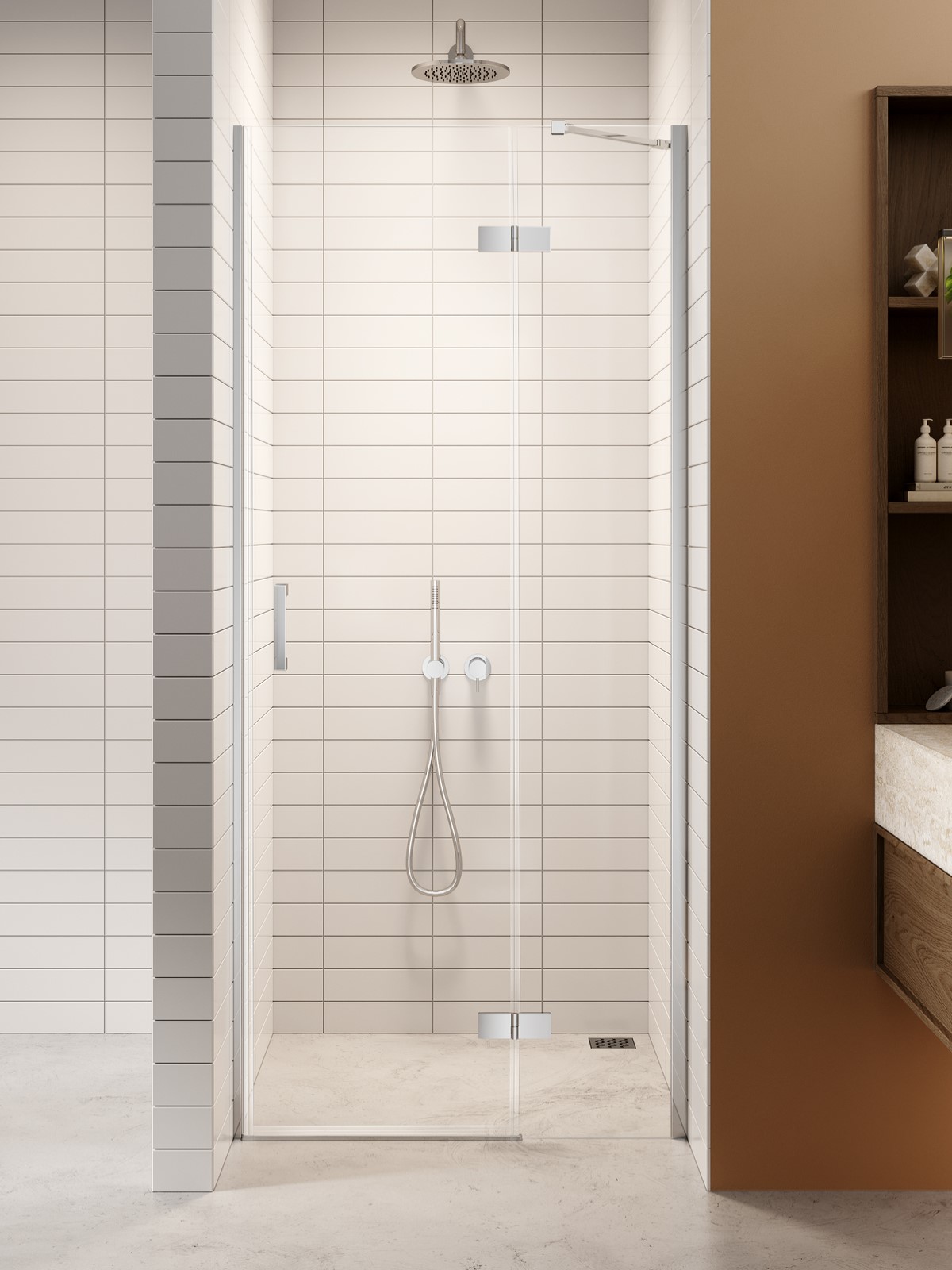 New Trendy Nesta uși de duș 120 cm înclinabilă crom luciu/sticlă transparentă D-0855A