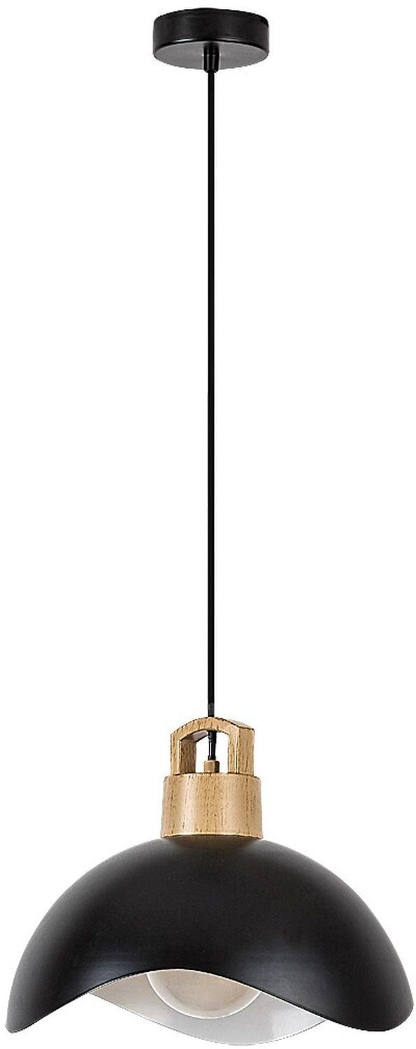 Rabalux Filina lampă suspendată 1x40 W alb-negru-lemn 72228