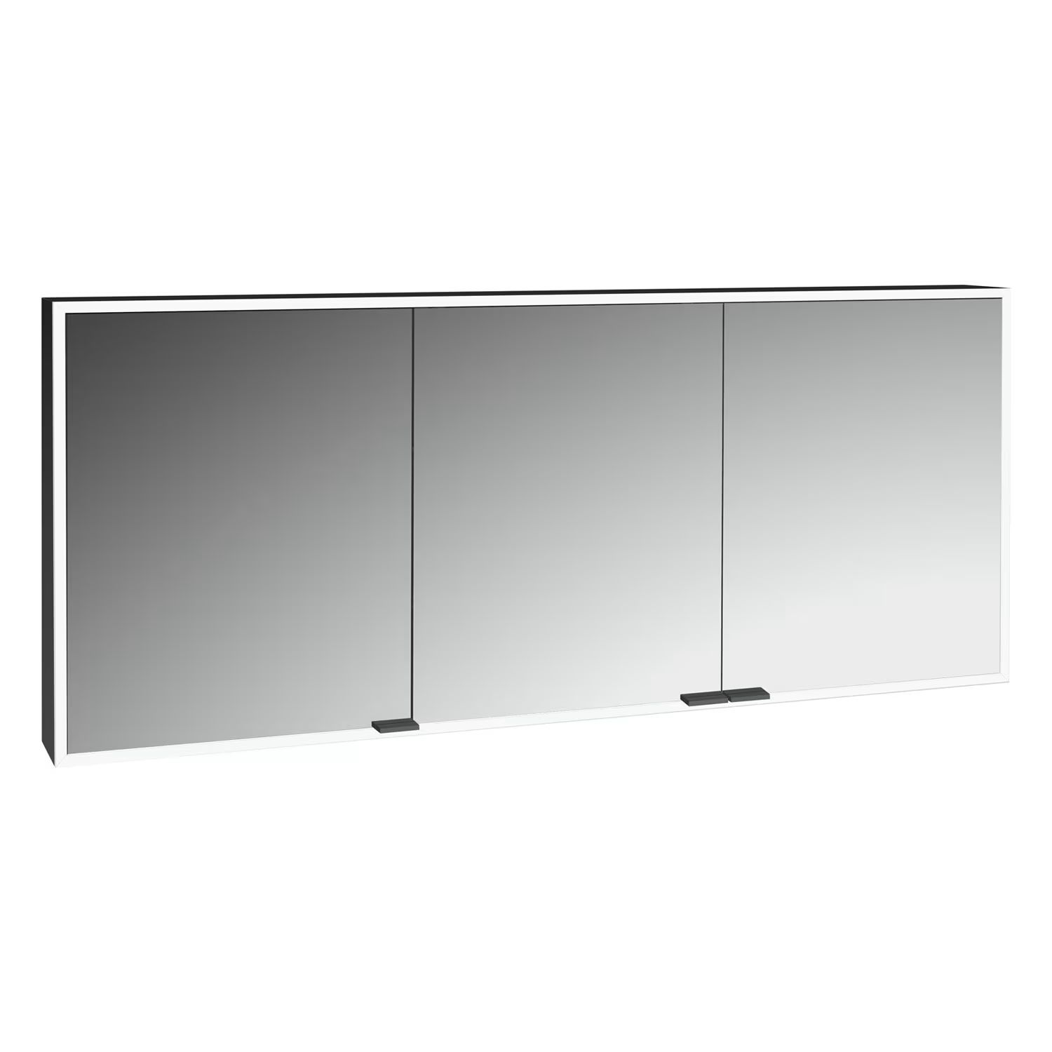 Kronenbach Cube 2.0 dulap 160x17x70 cm cu oglinda negru KB100222MB