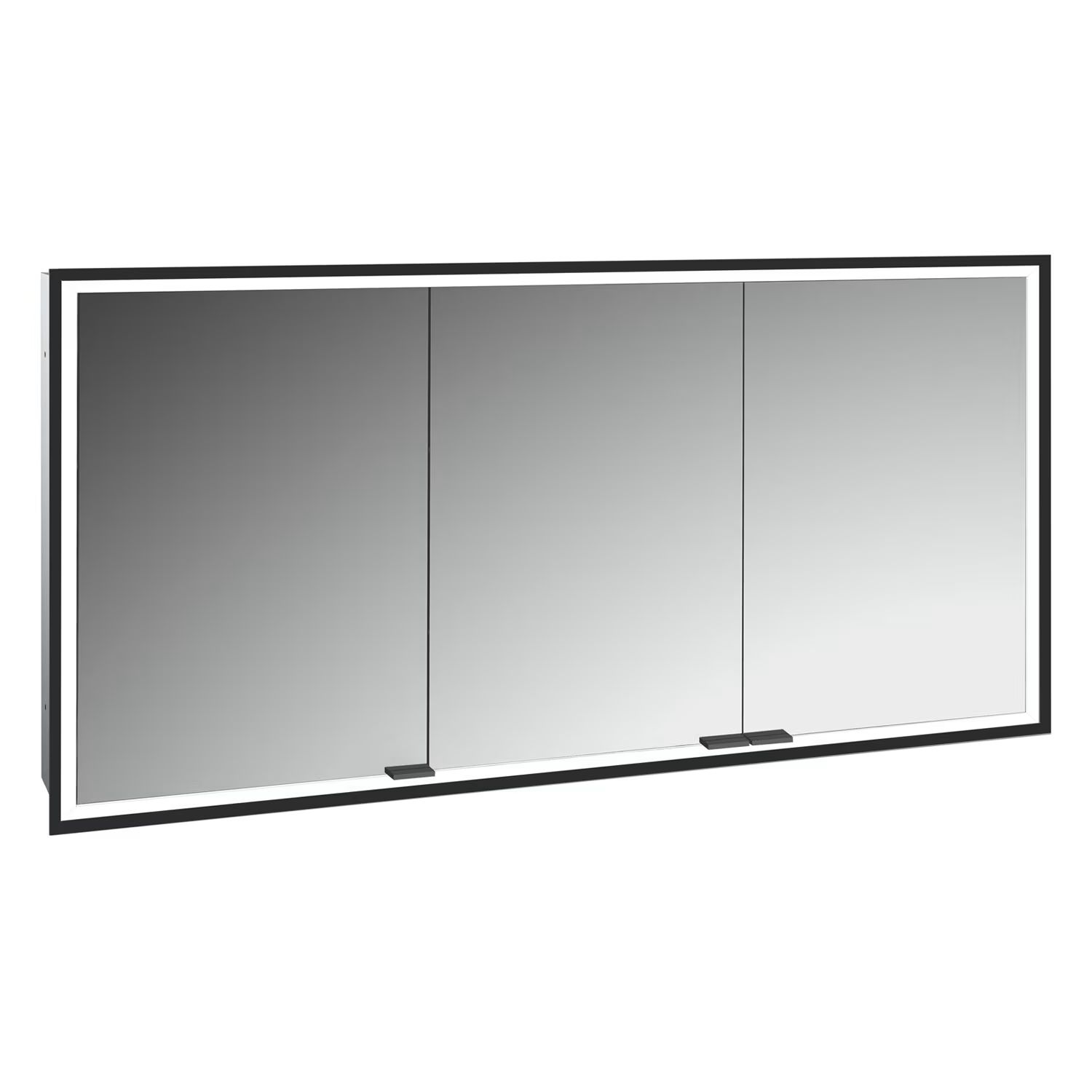 Kronenbach Cube 2.0 dulap 140x17x70 cm cu oglinda negru KB100229MB