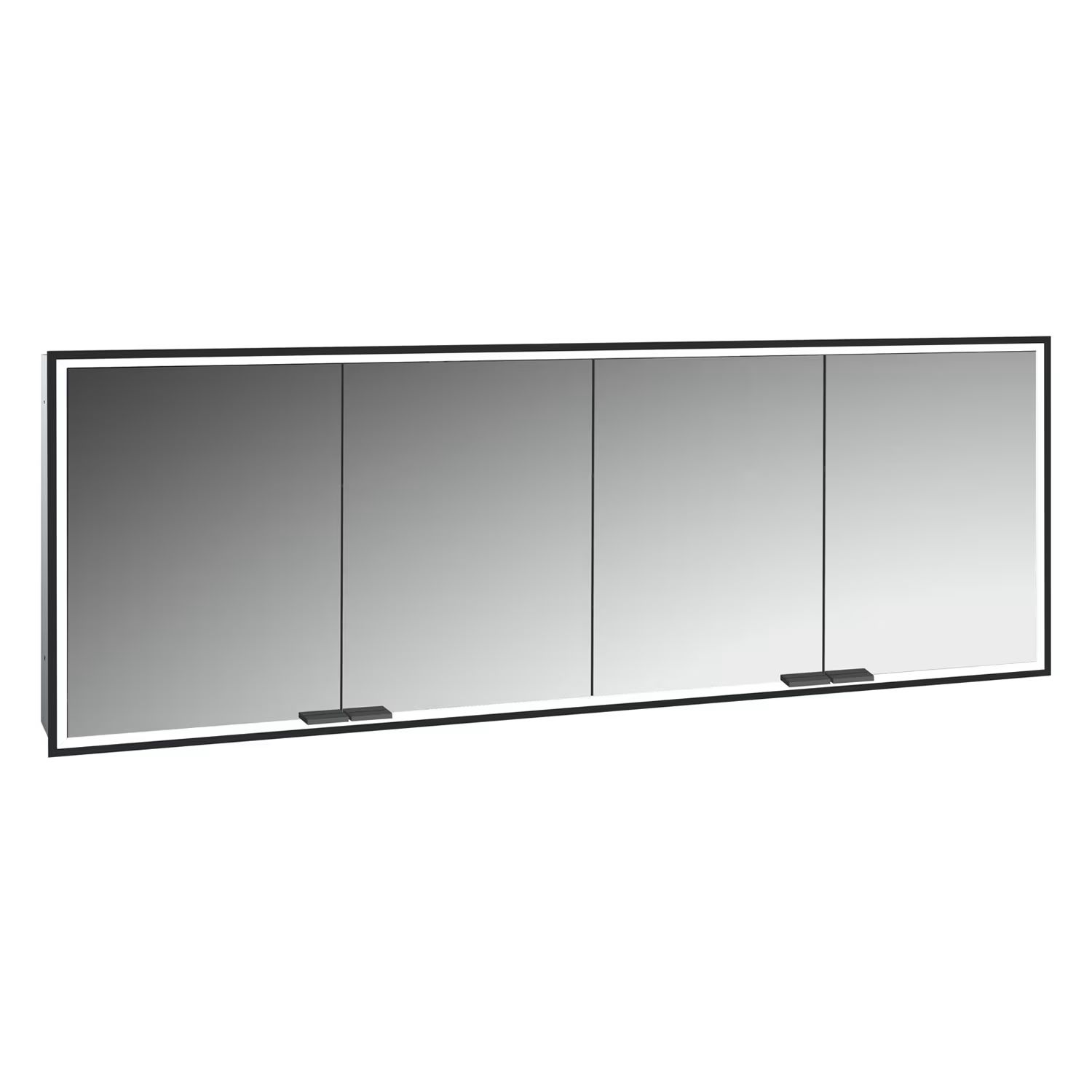 Kronenbach Cube 2.0 dulap 200x17x70 cm cu oglinda negru KB100231MB