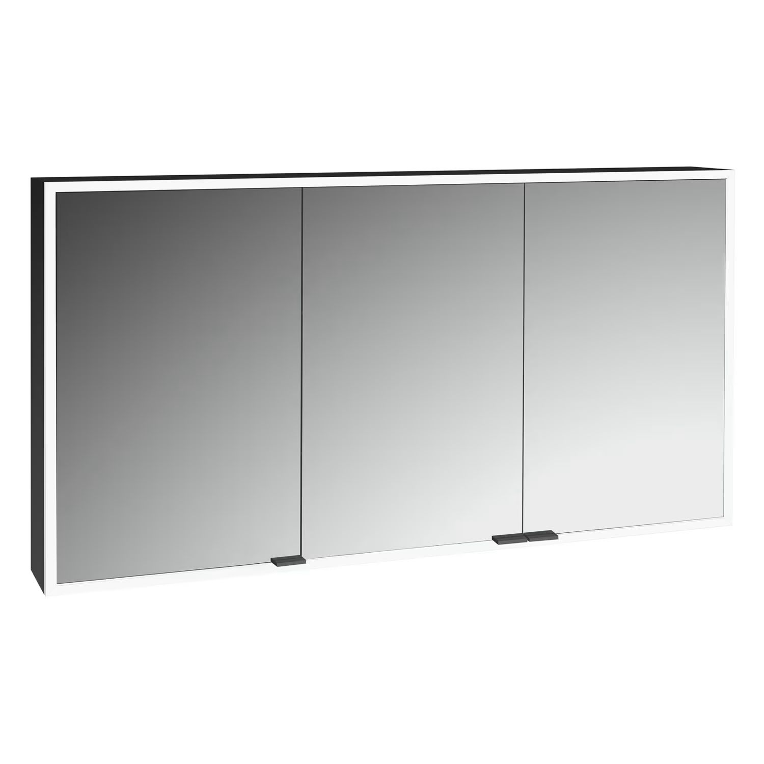 Kronenbach Cube 2.0 dulap 130x17x70 cm cu oglinda negru KB100234MB