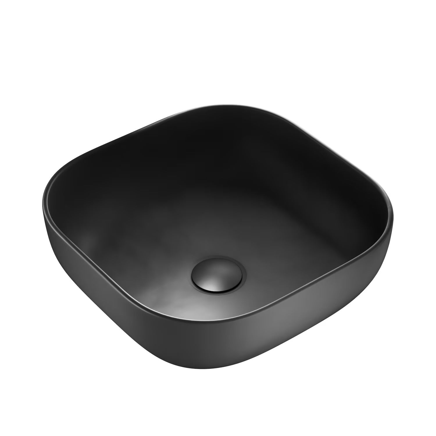 Kronenbach Cube lavoar 42x42 cm pătrat de blat negru KB144500BK