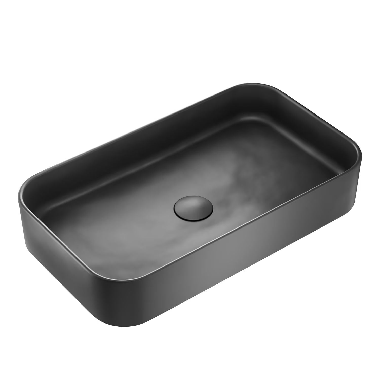 Kronenbach Cube lavoar 60.5x35 cm dreptunghiular de blat negru KB144630BK