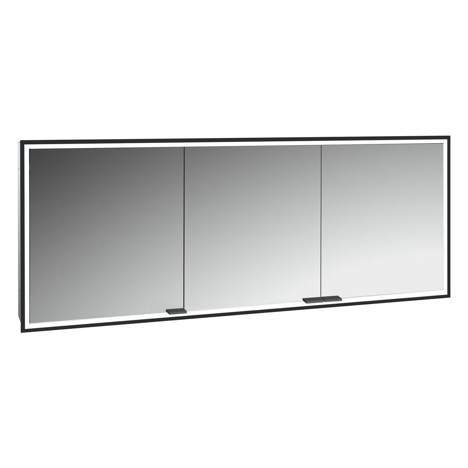 Kronenbach Cube 2.0 dulap 180x17x70 cm cu oglinda negru KB100239MB